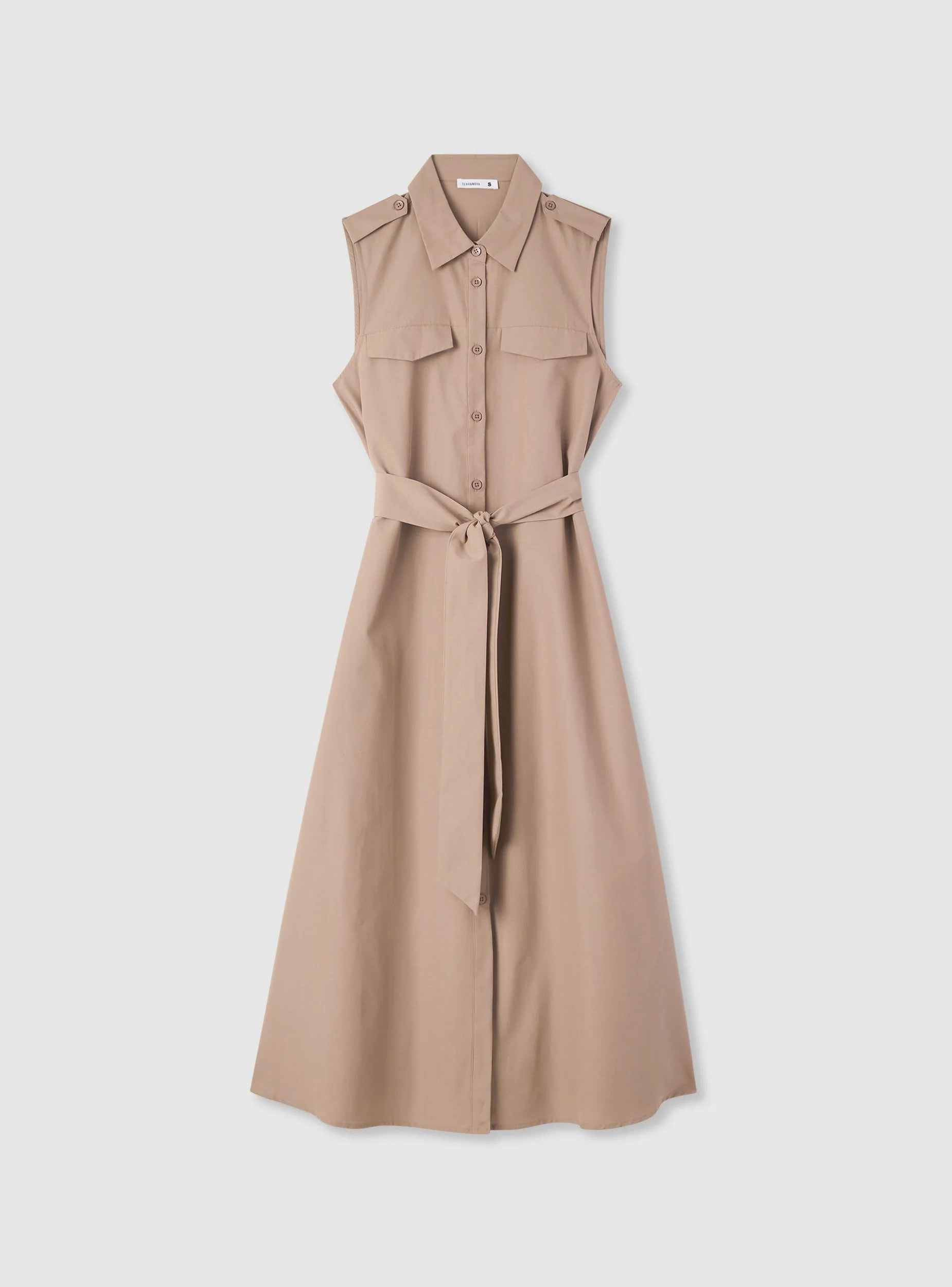 Vestito chemisier smanicato con cintura - Image 6