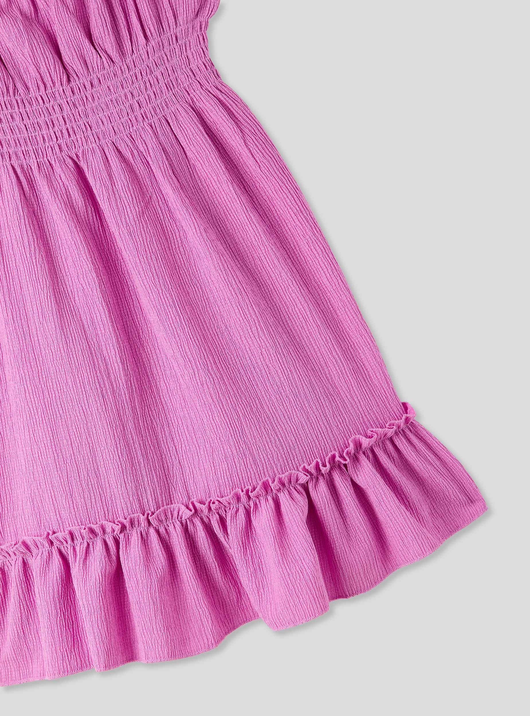 Vestito con arricciature e punto smock - Image 5