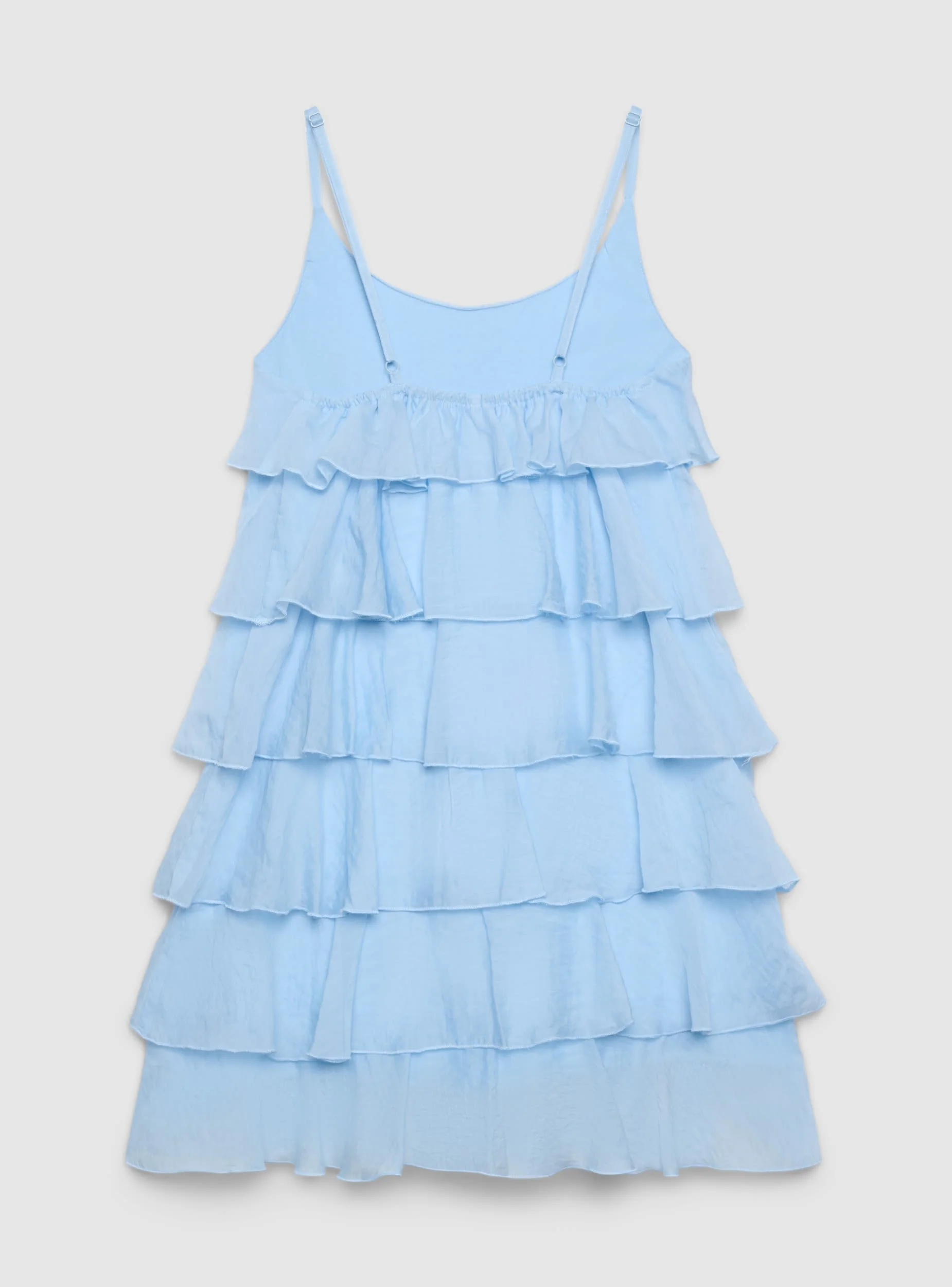Vestito con balze a tinta unita - Image 5