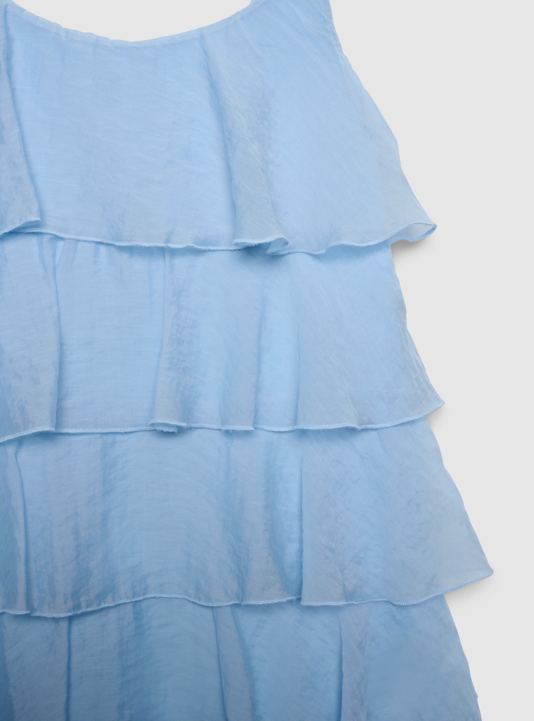 Vestito con balze a tinta unita - Image 6