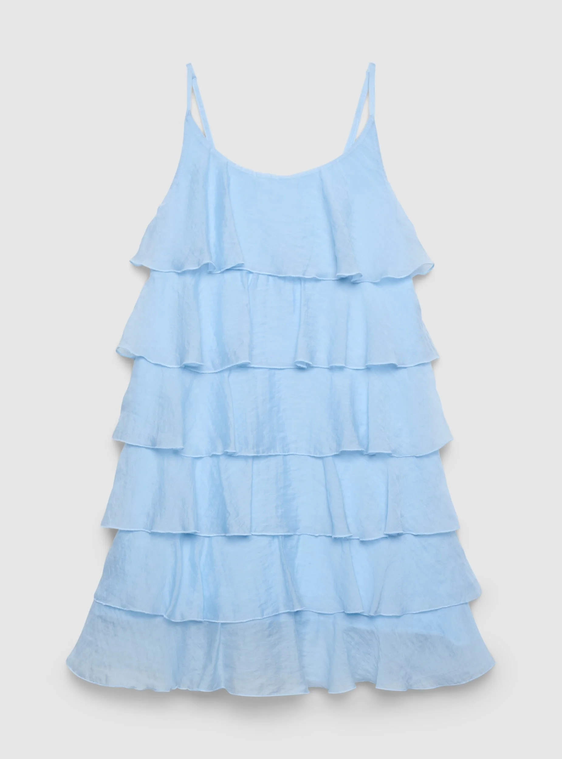 Vestito con balze a tinta unita - Image 7