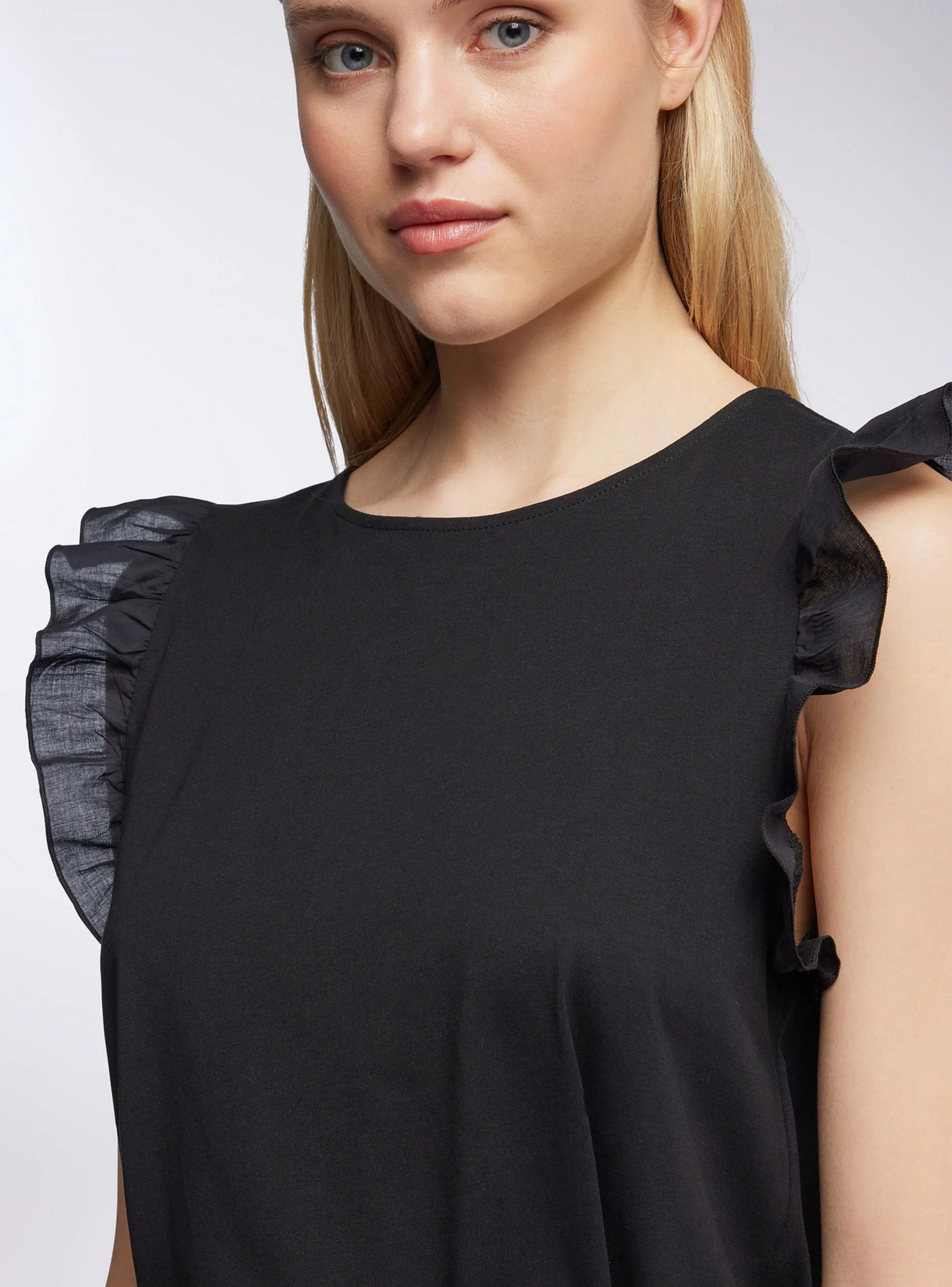 Vestito con cinturina e balze - Image 2