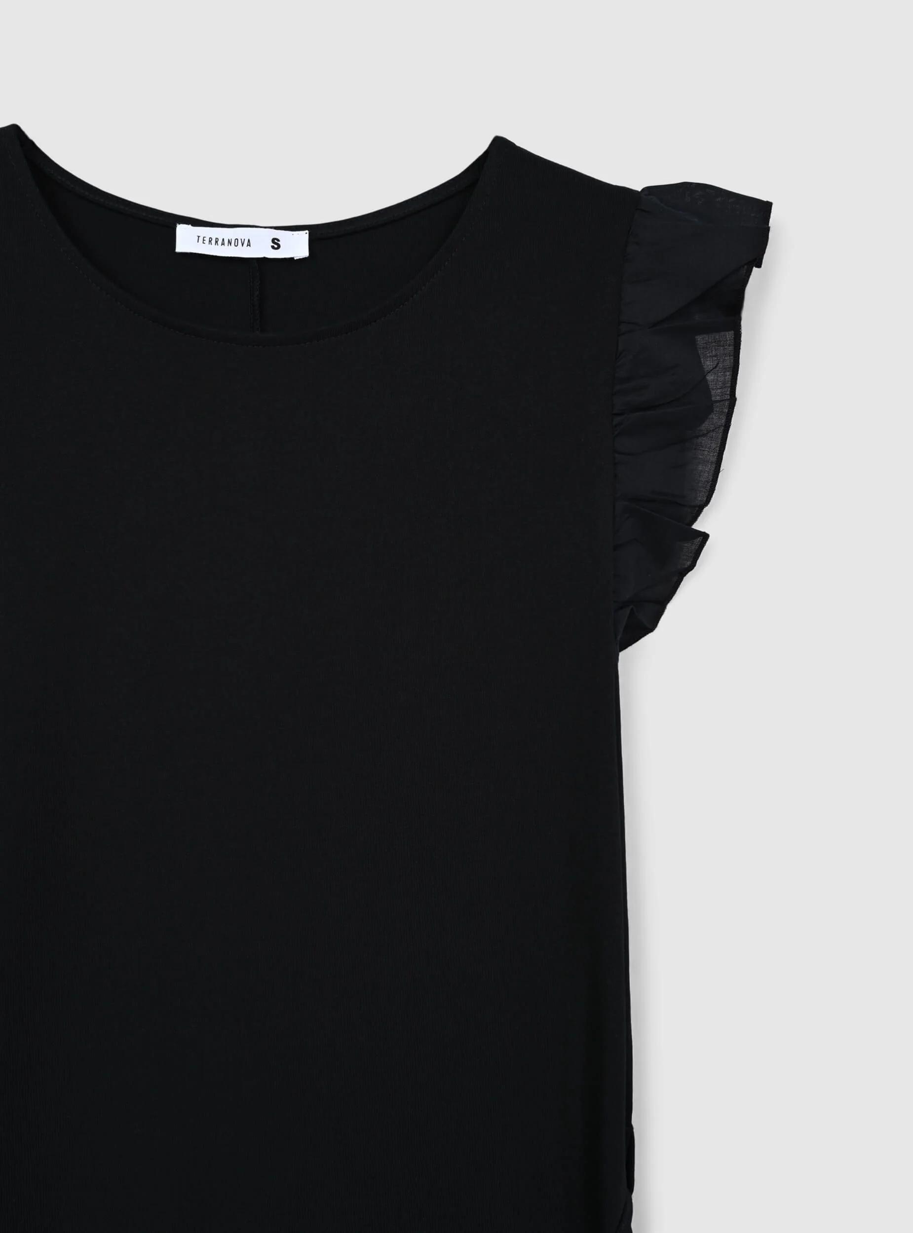 Vestito con cinturina e balze - Image 5