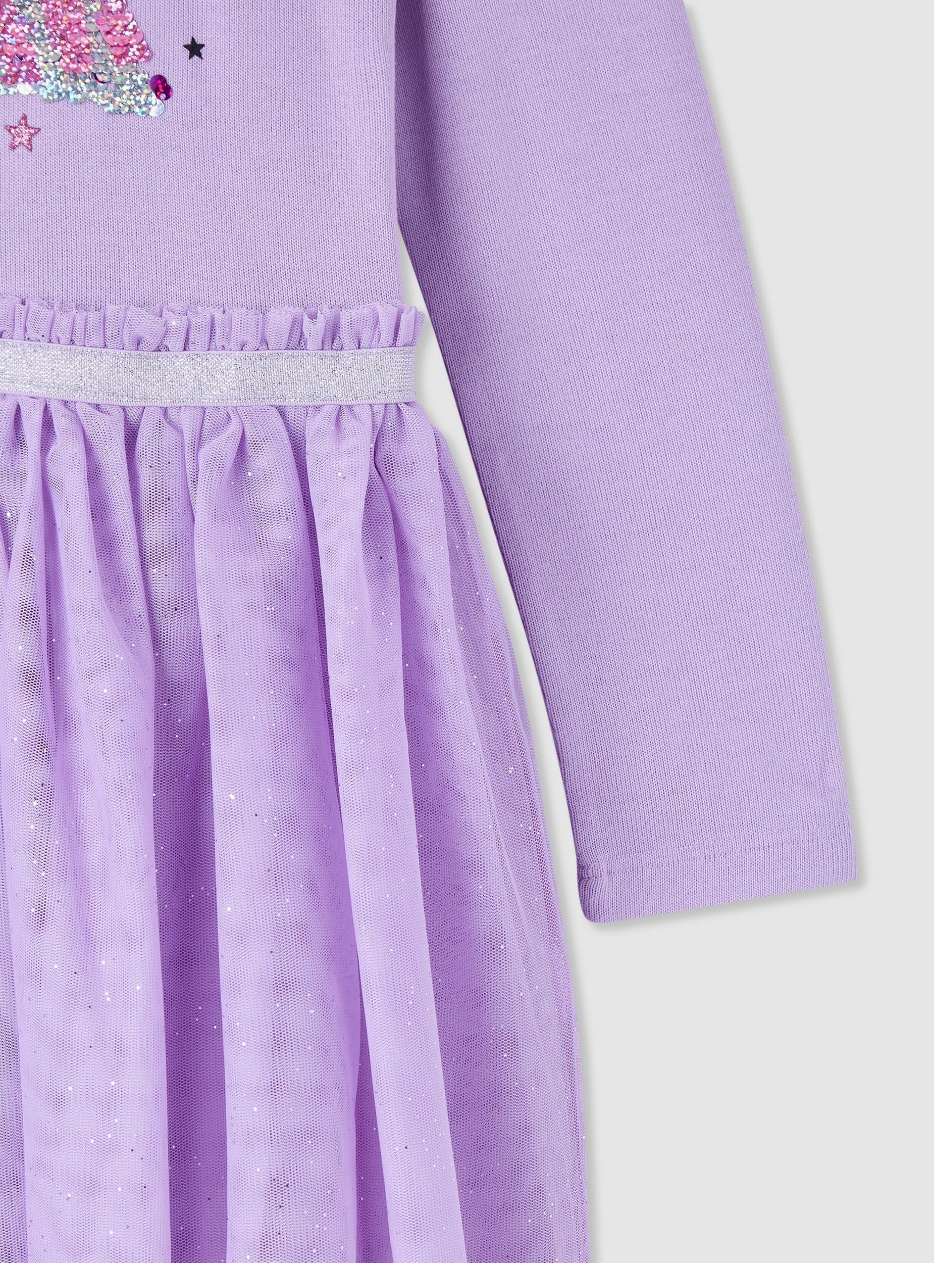 Vestito con gonna in tulle e paillettes a stella - Image 4