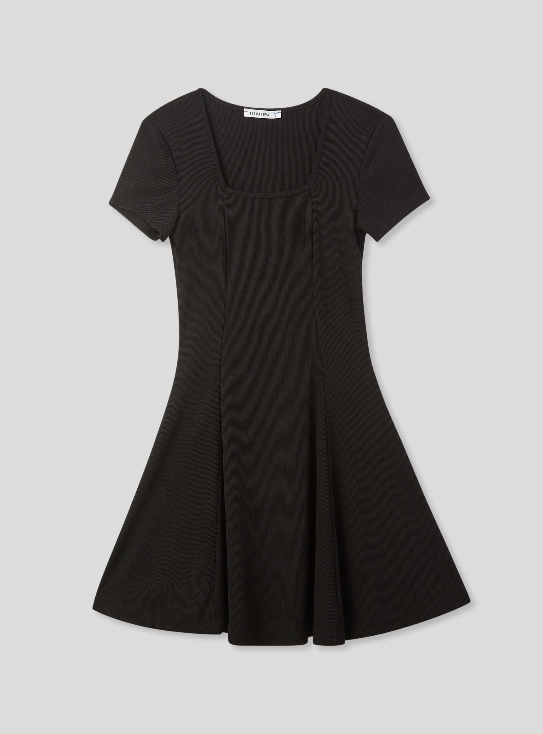 Vestito con scollo quadrato a maniche corte - Image 7