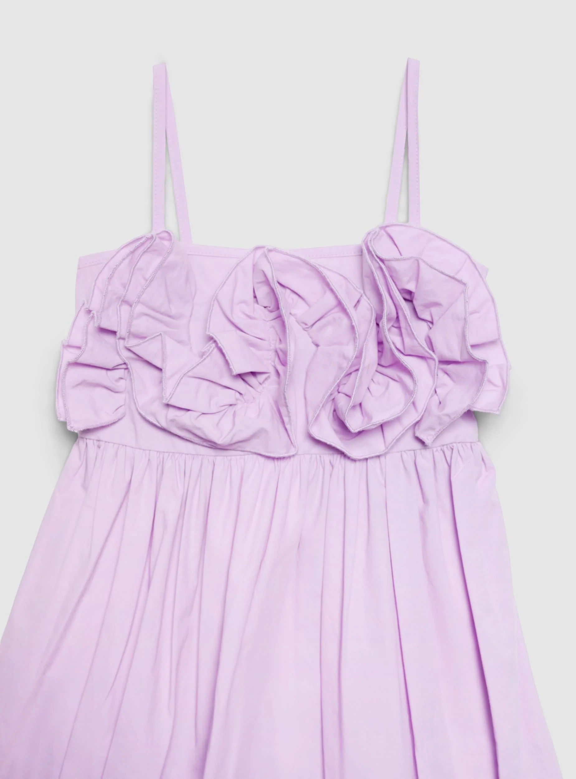 Vestito con spalline sottili e maxi rouches - Image 6