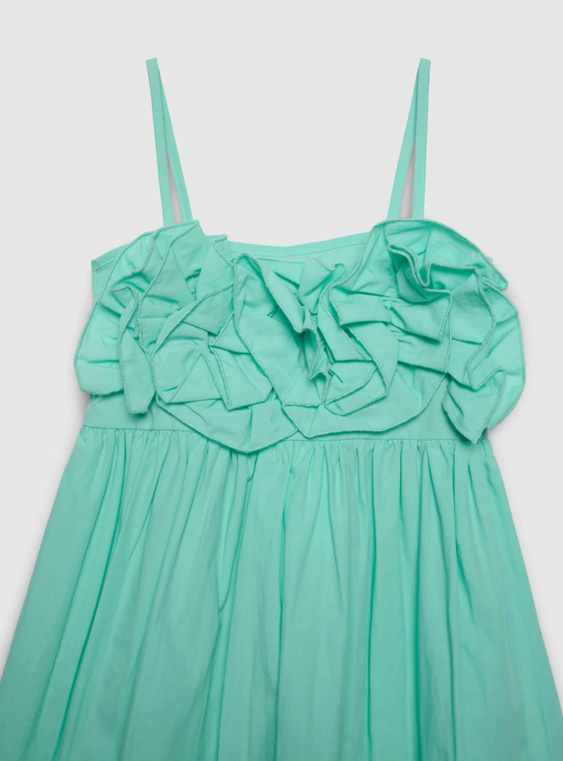 Vestito con spalline sottili e maxi rouches - Image 7