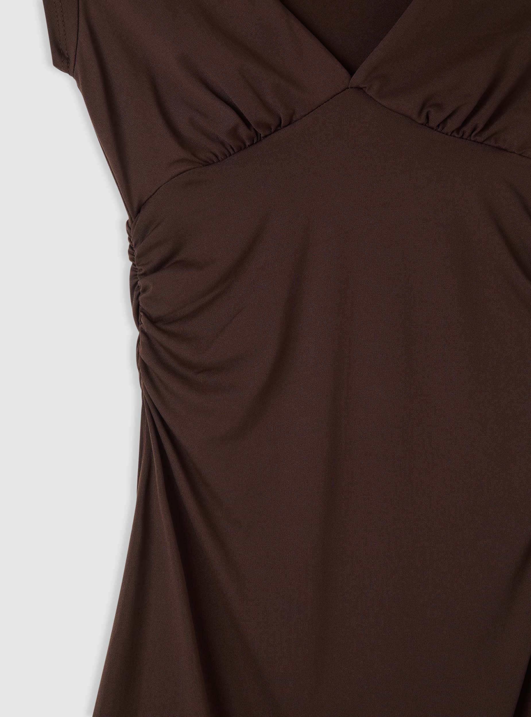 Vestito corto con scollo a V e arricciature - Image 6