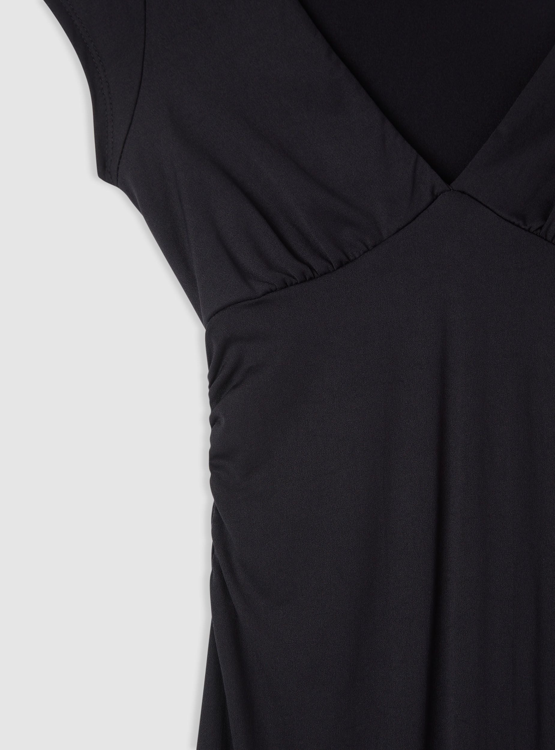 Vestito corto con scollo a V e arricciature - Image 5
