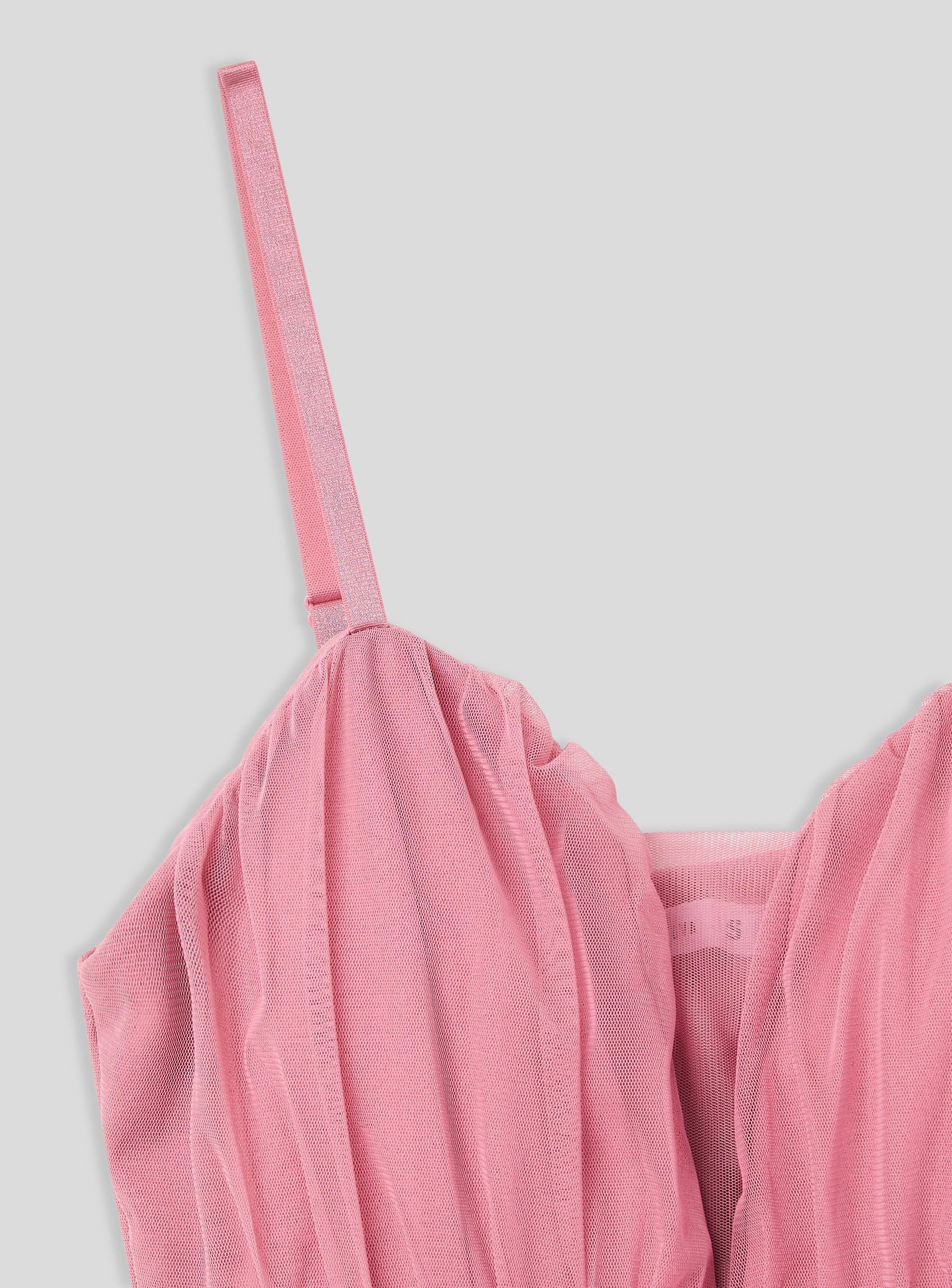 Vestito corto in tulle con balze - Image 5