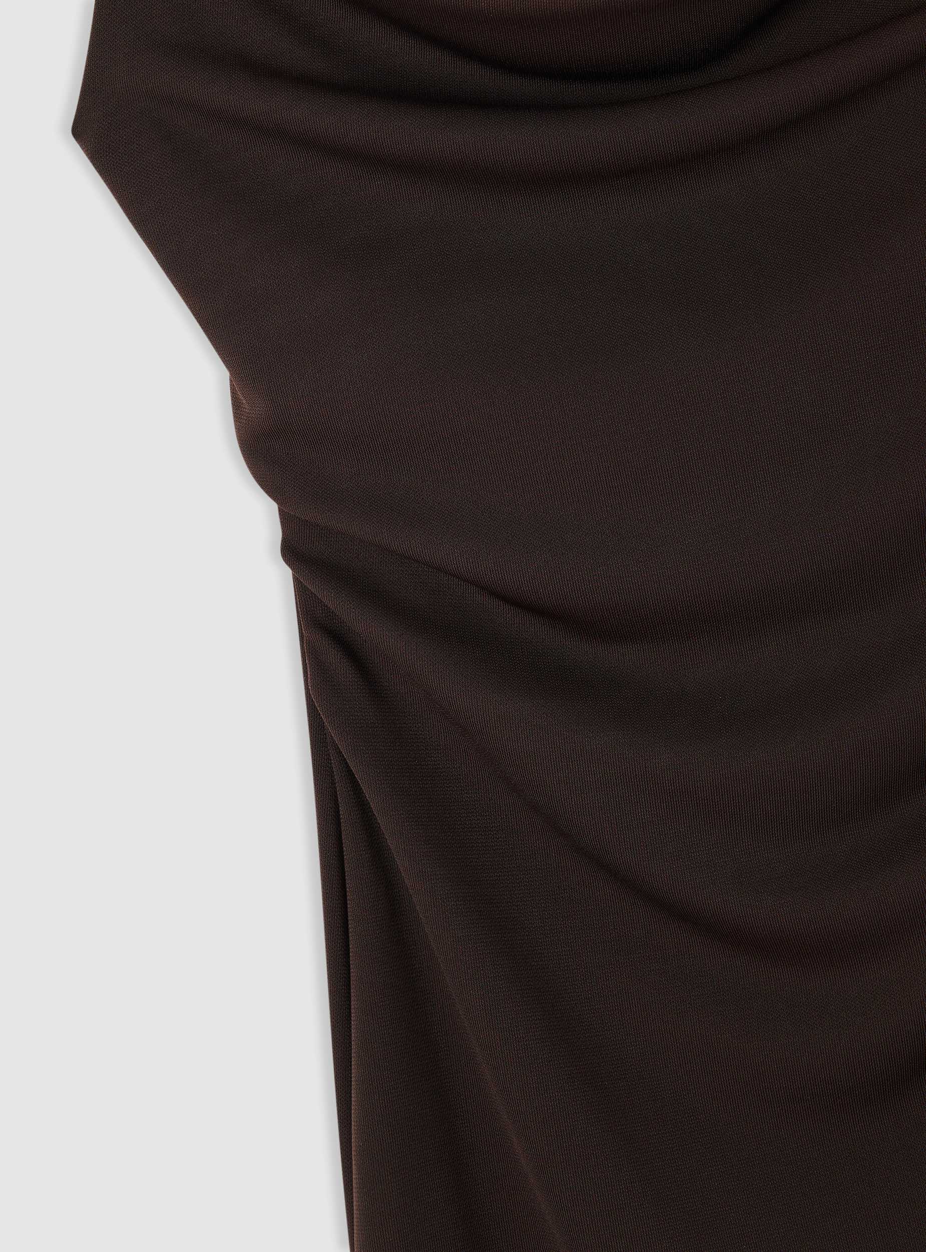 Vestito corto svasato con drappeggio - Image 7