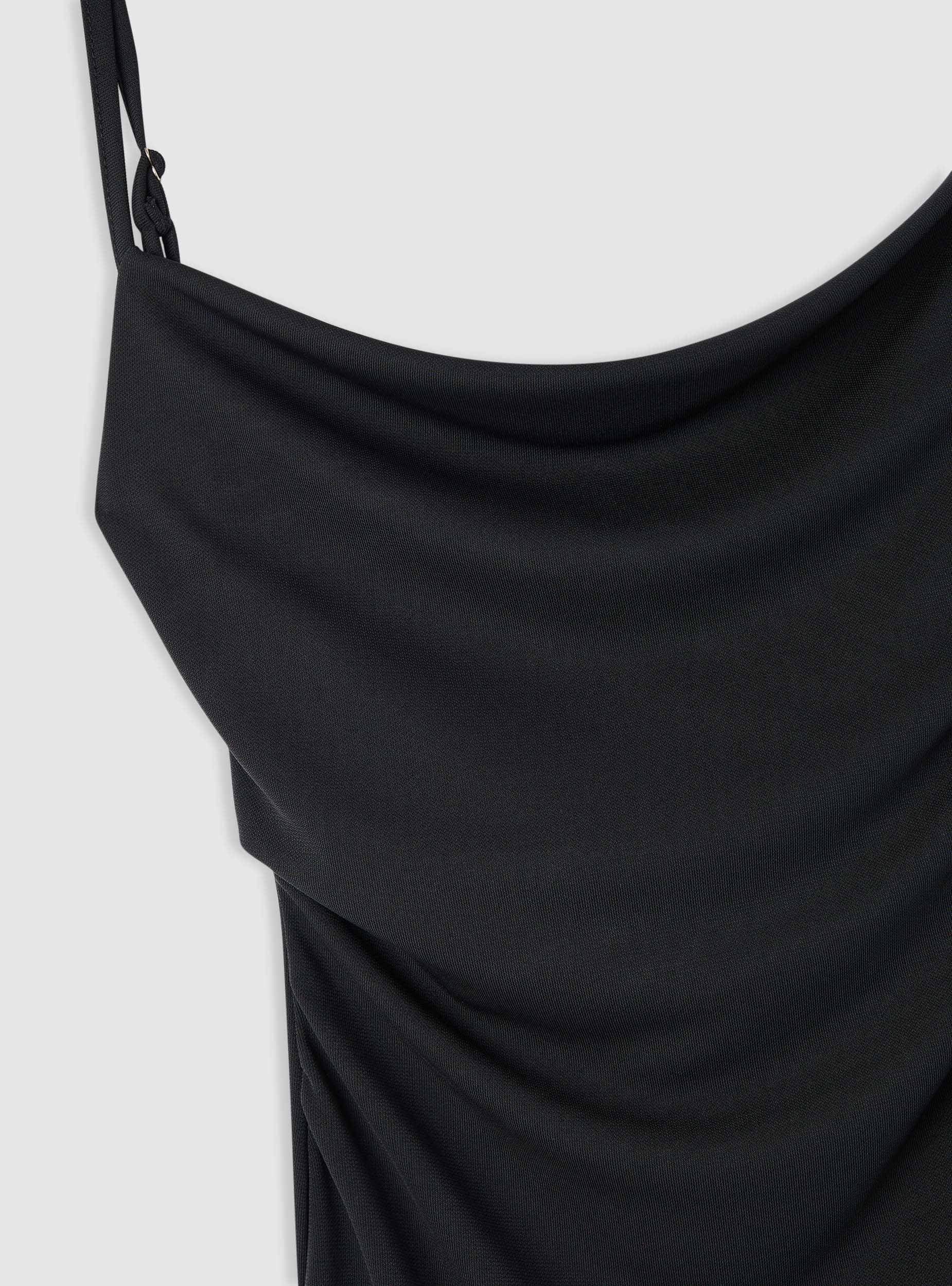 Vestito corto svasato con drappeggio - Image 7