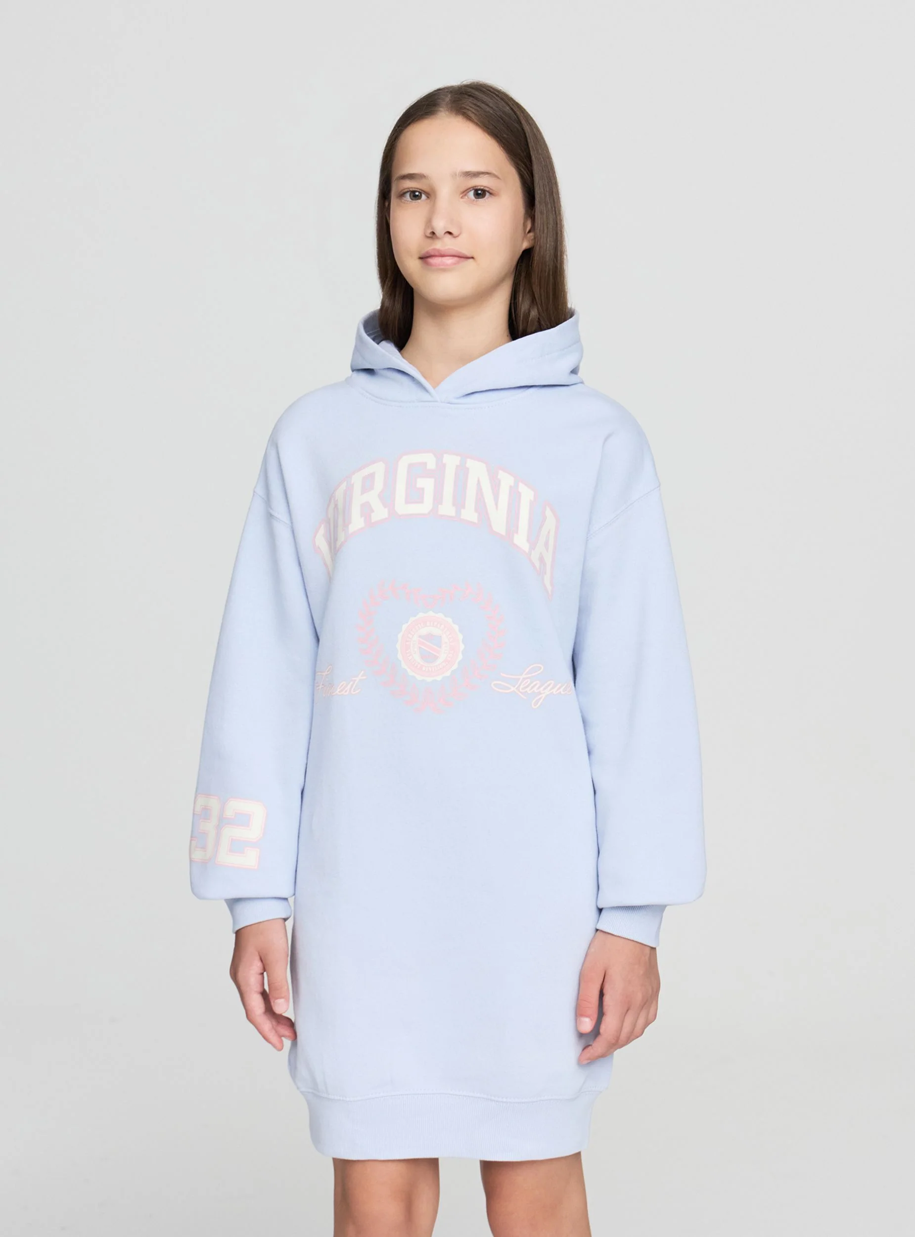 Vestito felpa con stampa college - Image 2