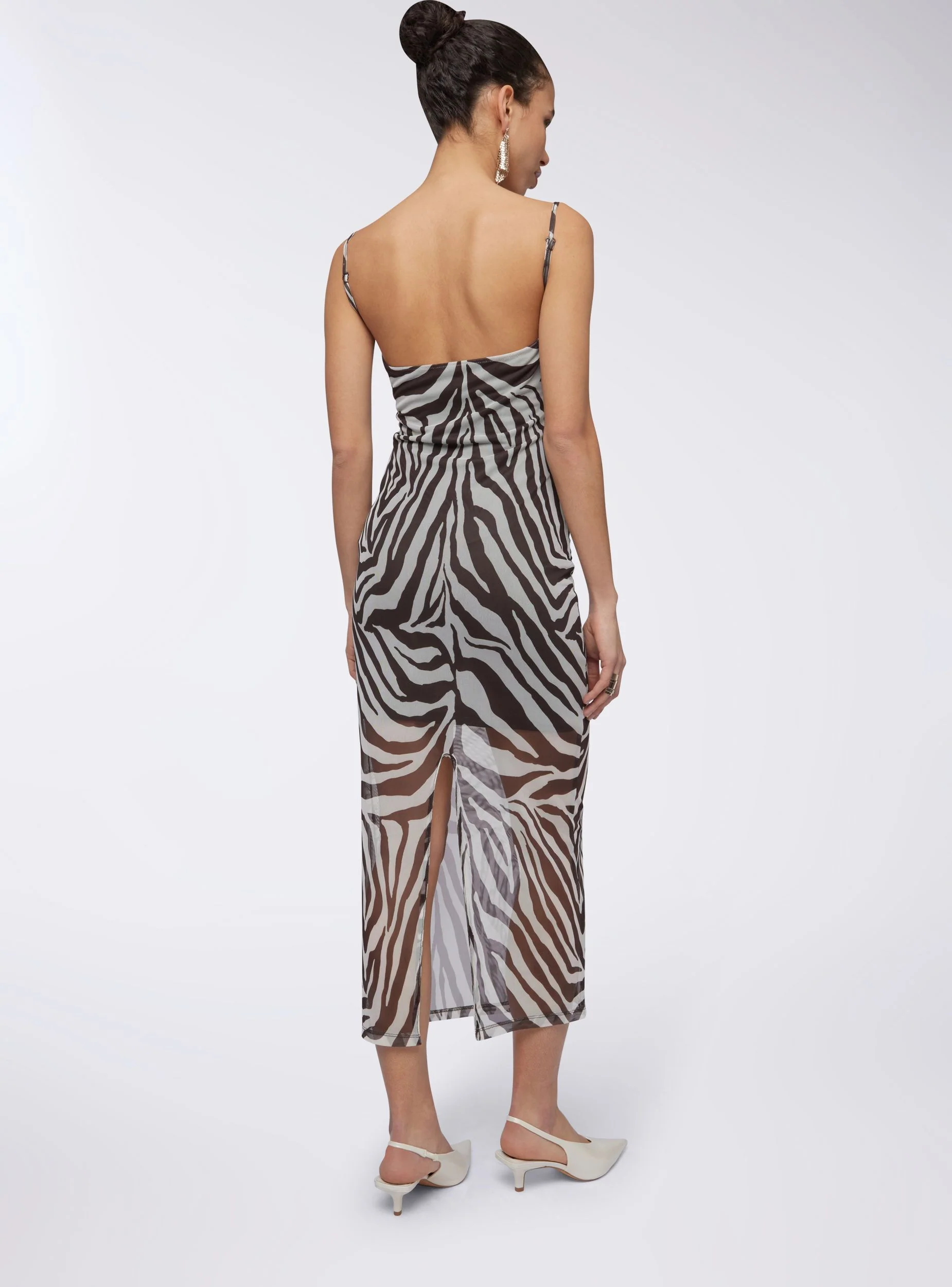 Vestito gronda lungo zebrato - Image 3