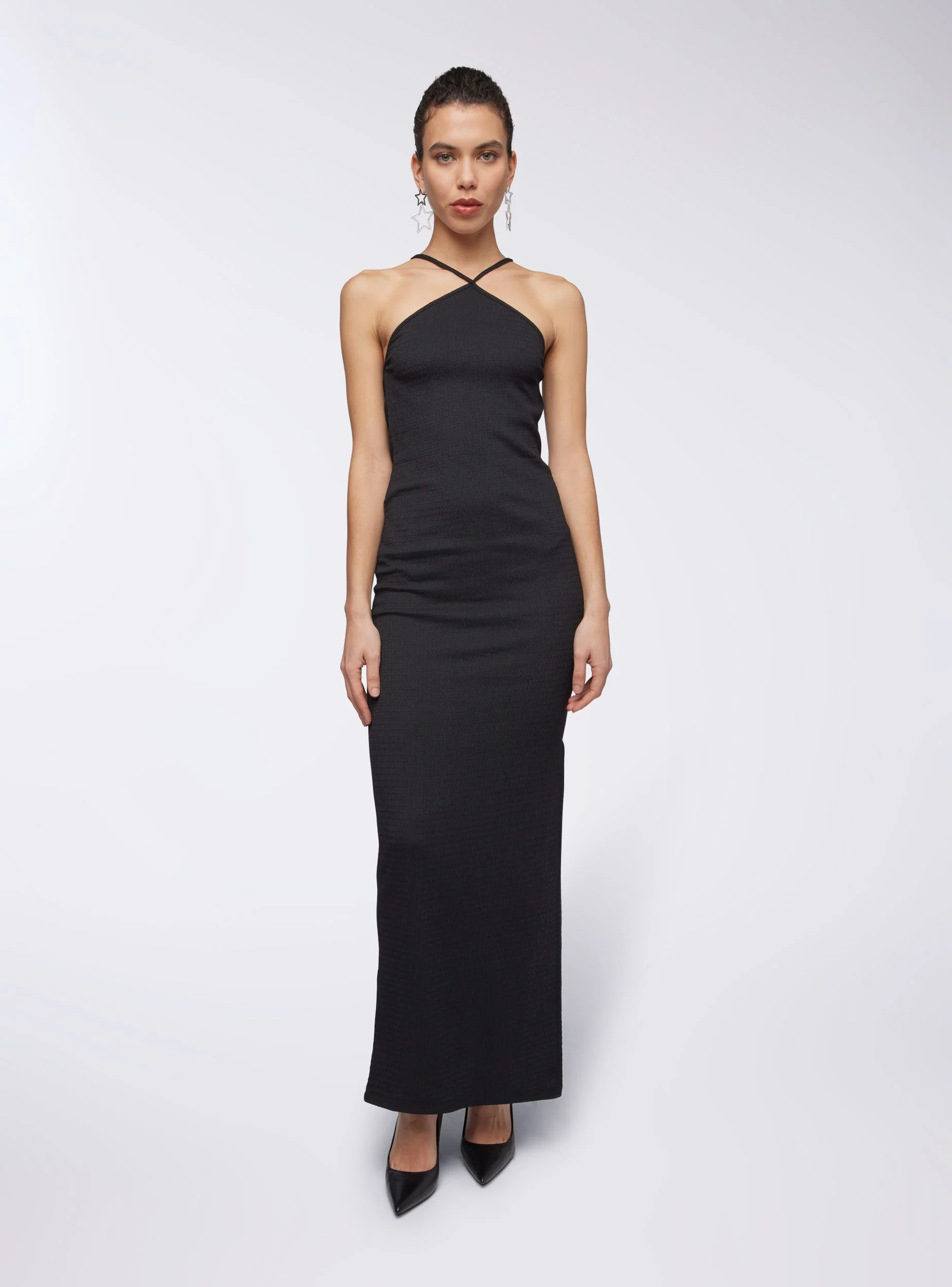 Vestito halterneck aperto sul retro