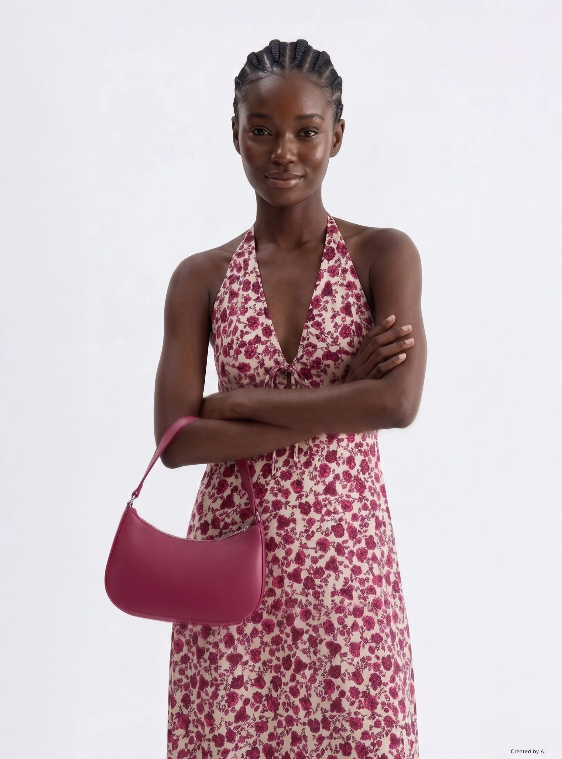 Vestito halterneck con stampa a fiori - Image 8