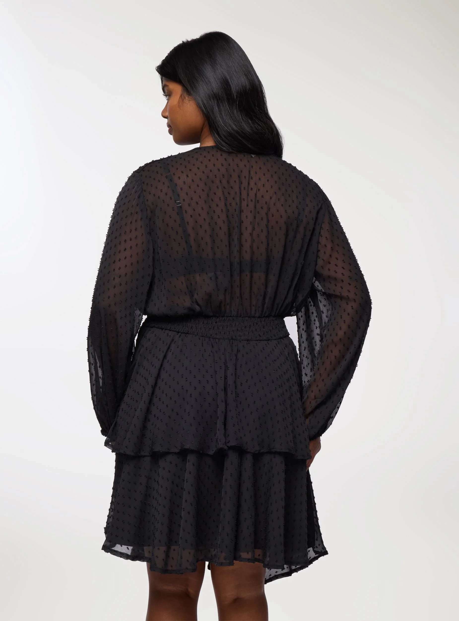 Vestito incrociato con balze - Image 4