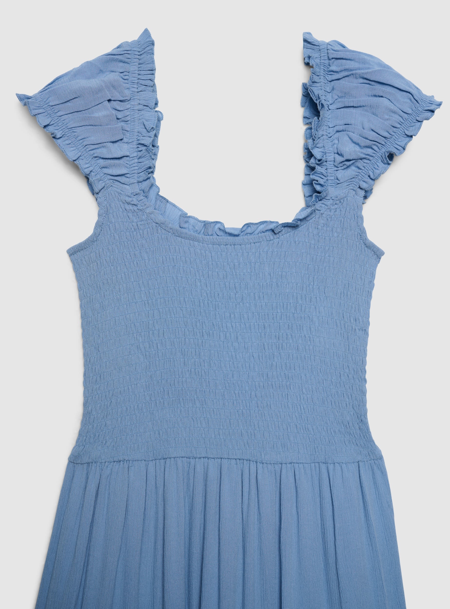 Vestito lungo a balze con spalline arricciate - Image 7