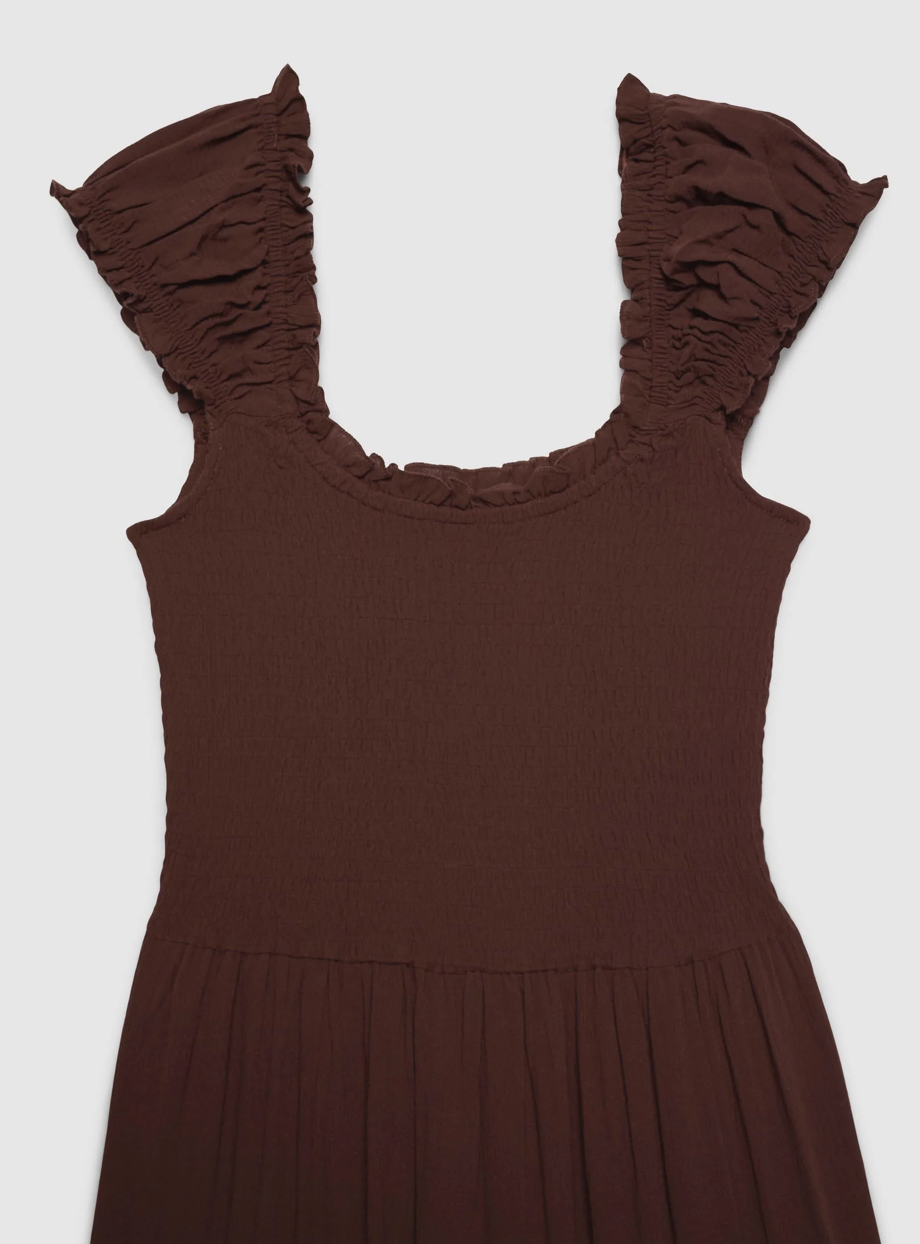 Vestito lungo a balze con spalline arricciate - Image 7