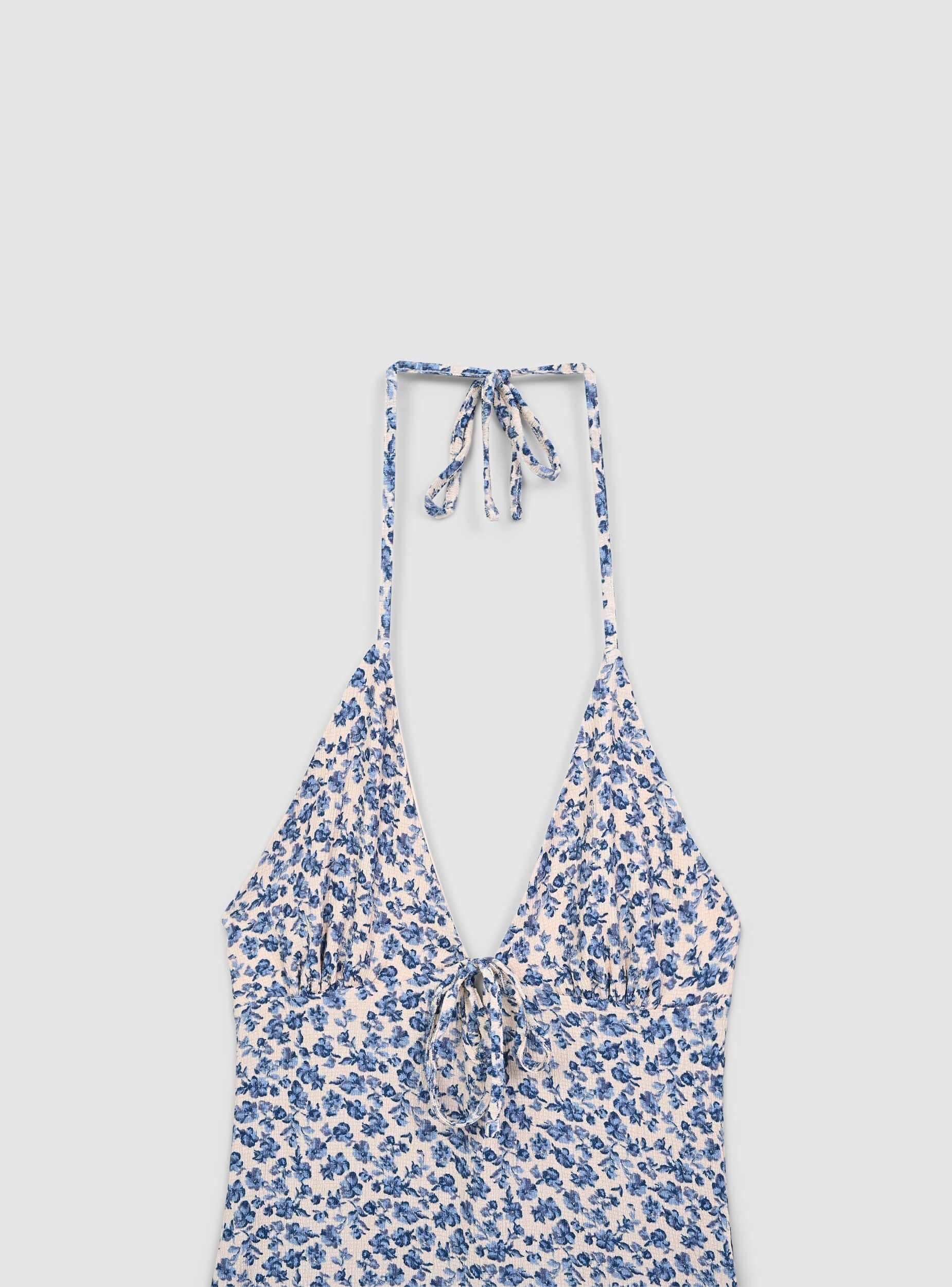 Vestito lungo a fiori con scollo all'americana - Image 6