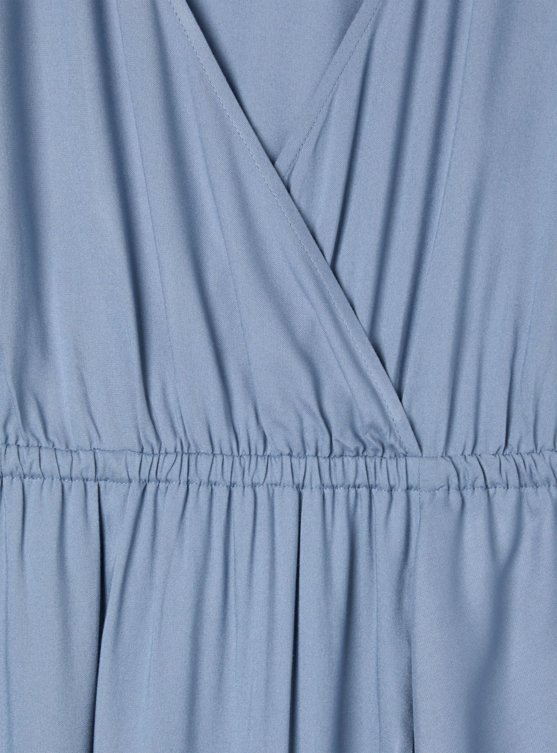 Vestito lungo a portafoglio tinta unita - Image 7