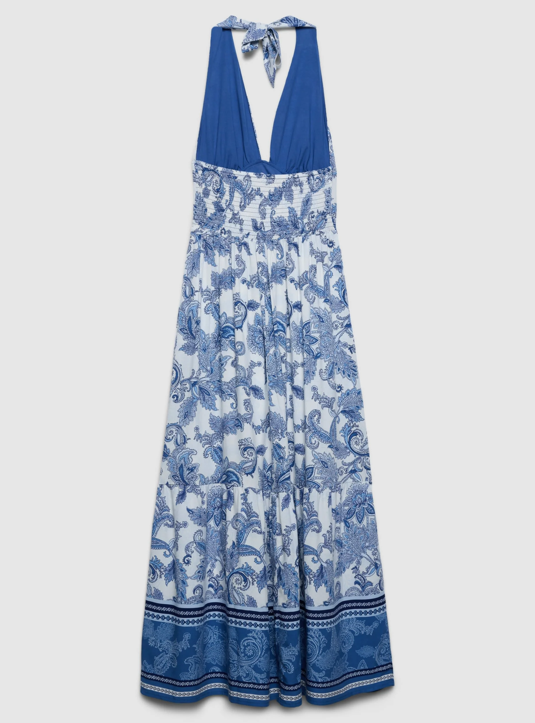 Vestito lungo all’americana con stampa ramage - Image 6
