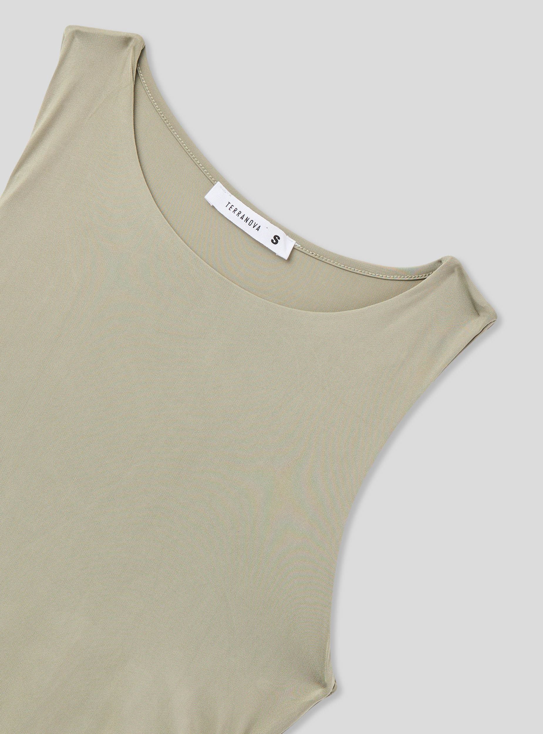 Vestito lungo con arricciature e scollo americano - Image 6