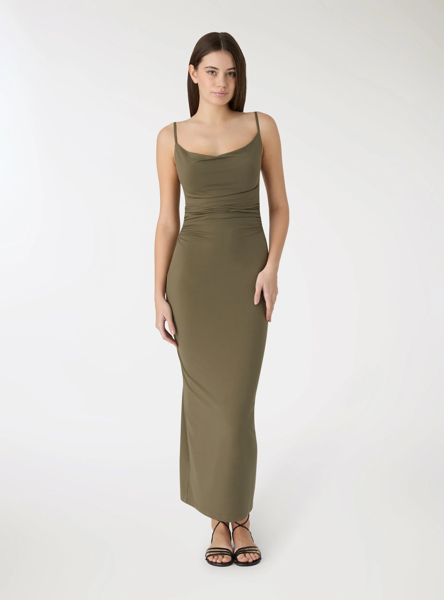 Vestito lungo con drappeggio - Image 4