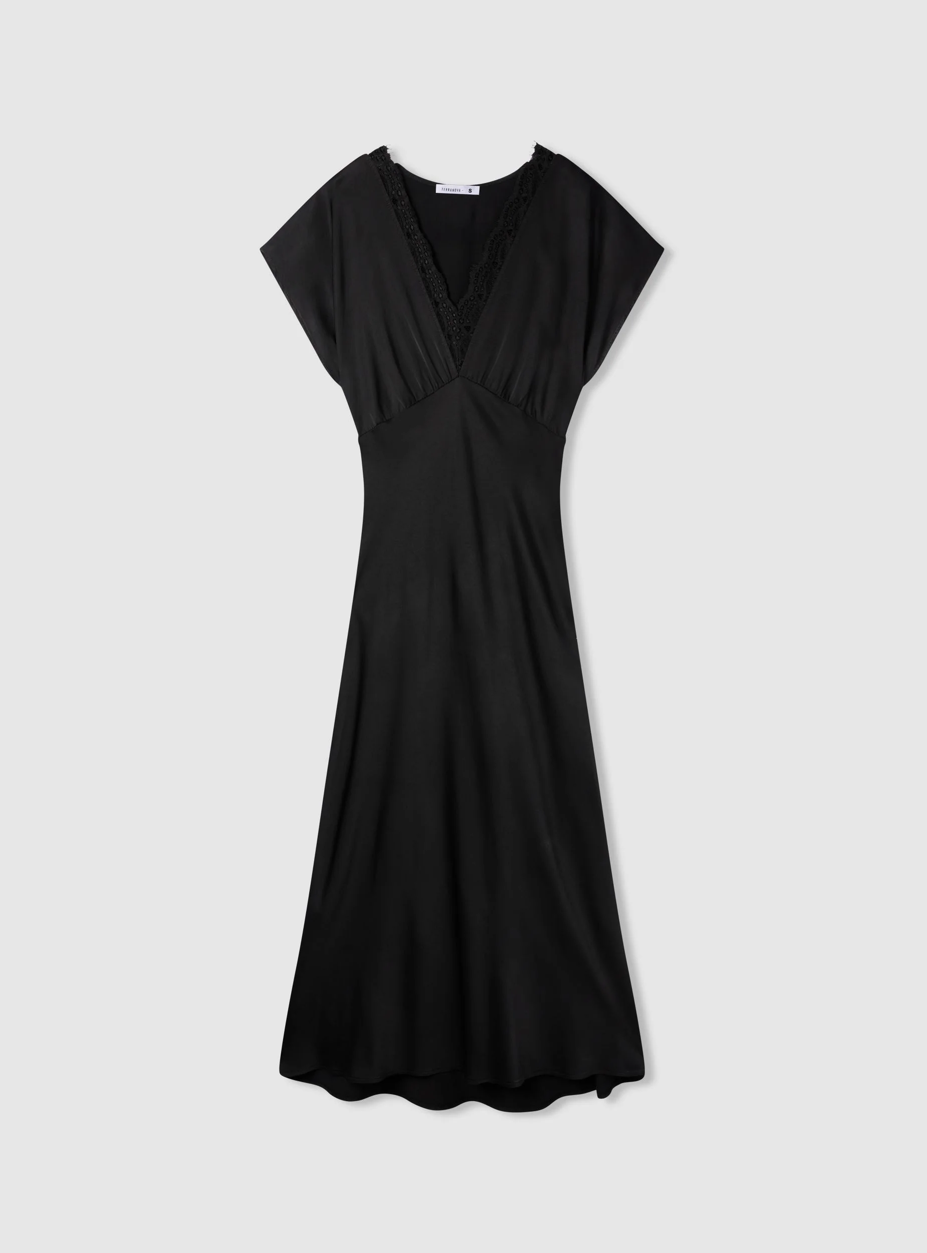 Vestito lungo con inserti in pizzo - Image 5