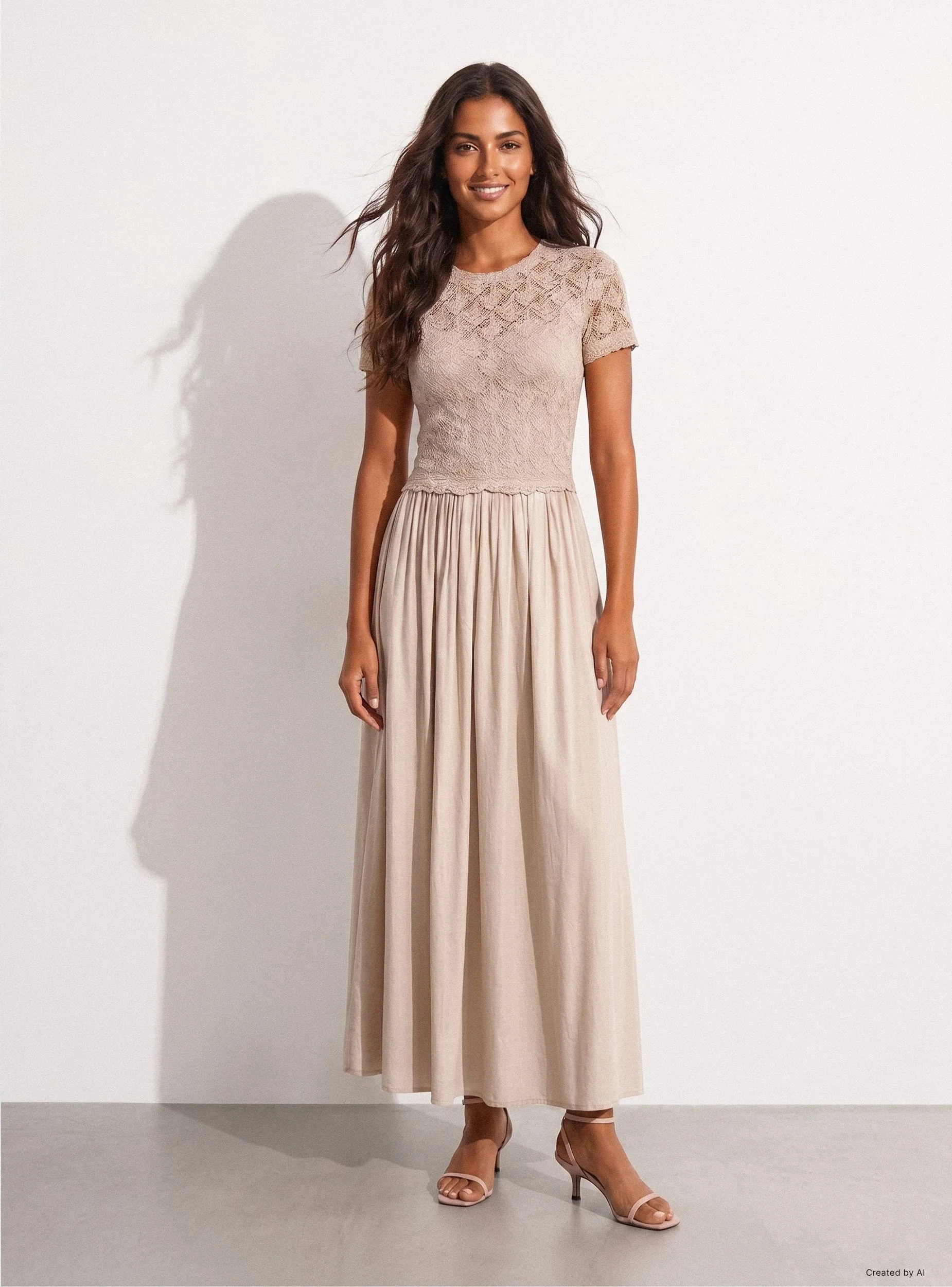 Vestito lungo con pizzo - Image 8