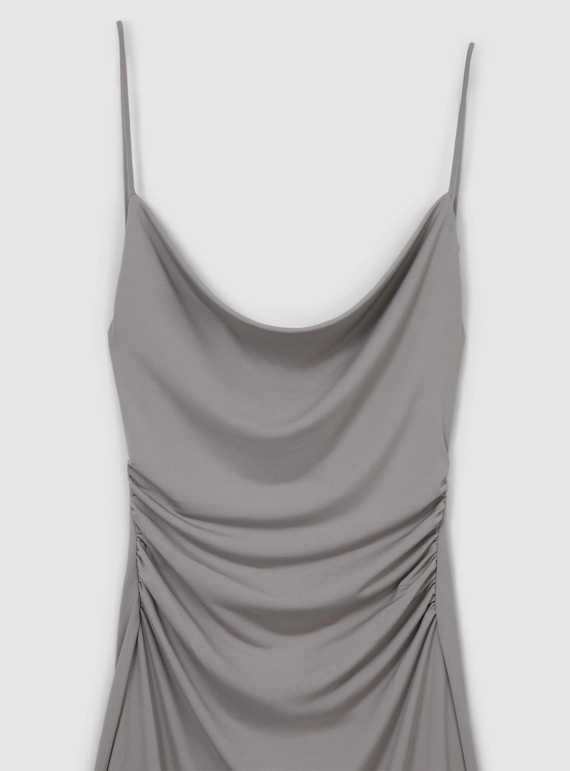 Vestito lungo con scavo gronda tinta unita - Image 5