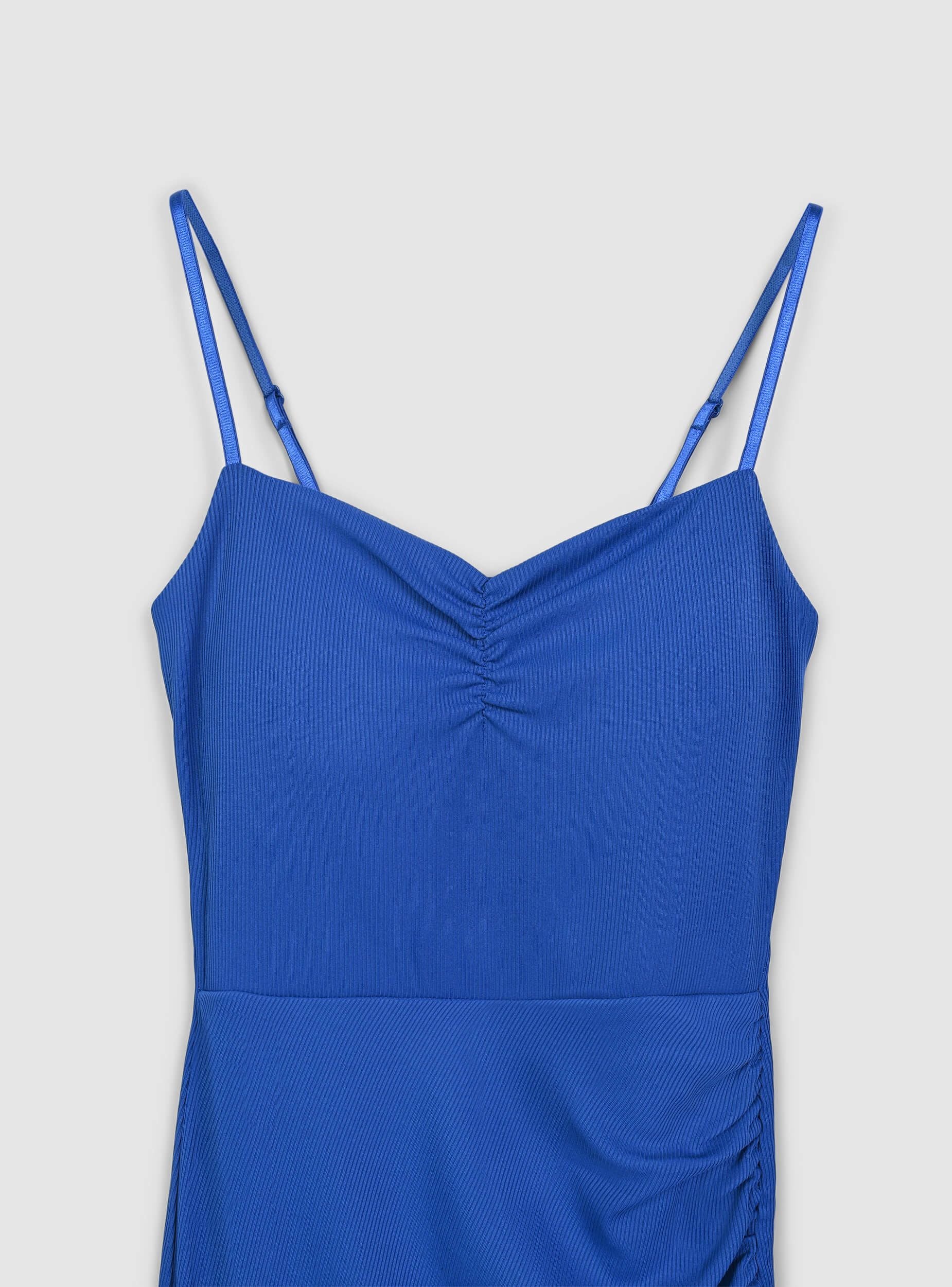 Vestito lungo con spacco e arricciature - Image 6