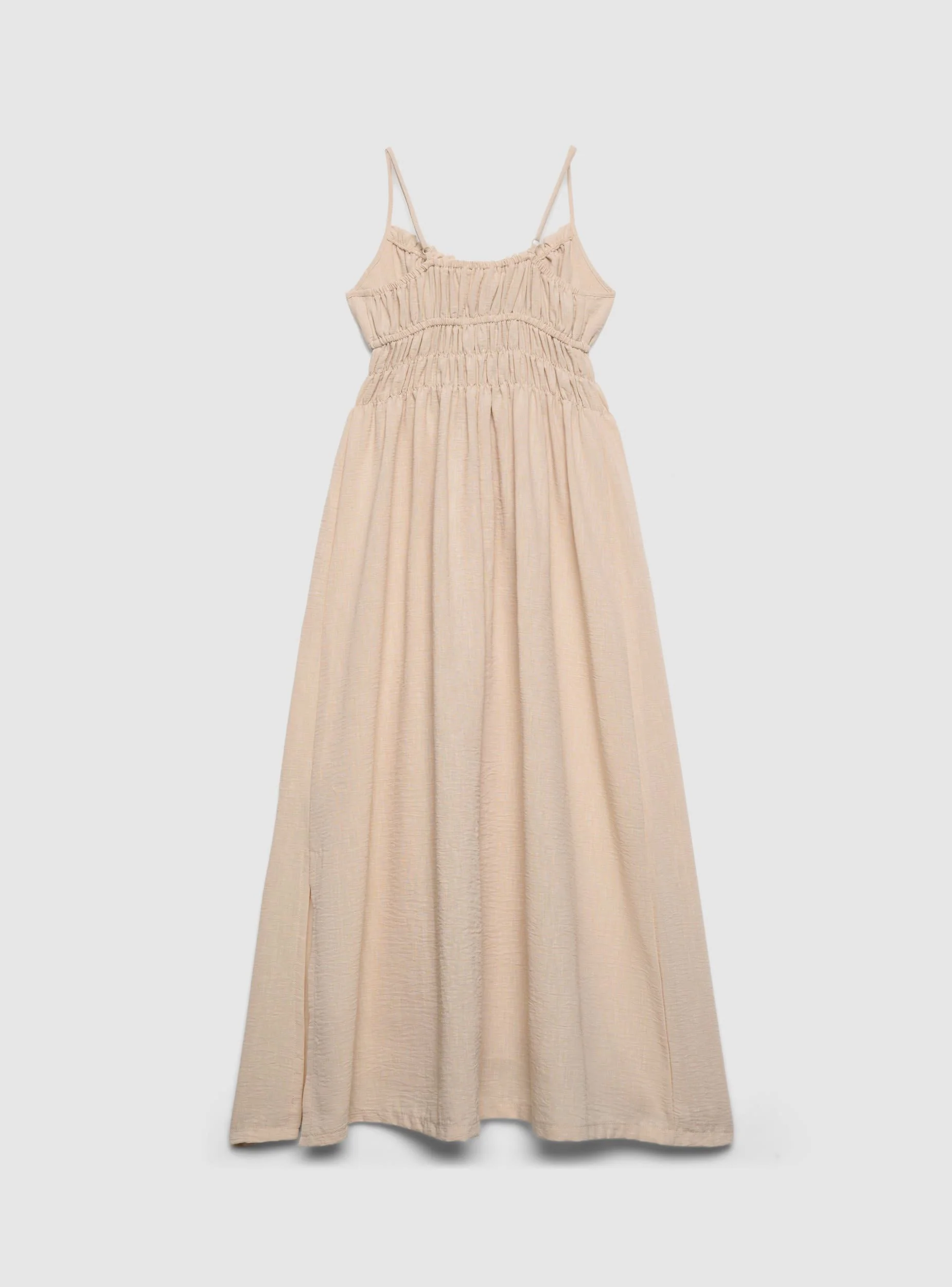 Vestito lungo con spalline sottili e balze - Image 5
