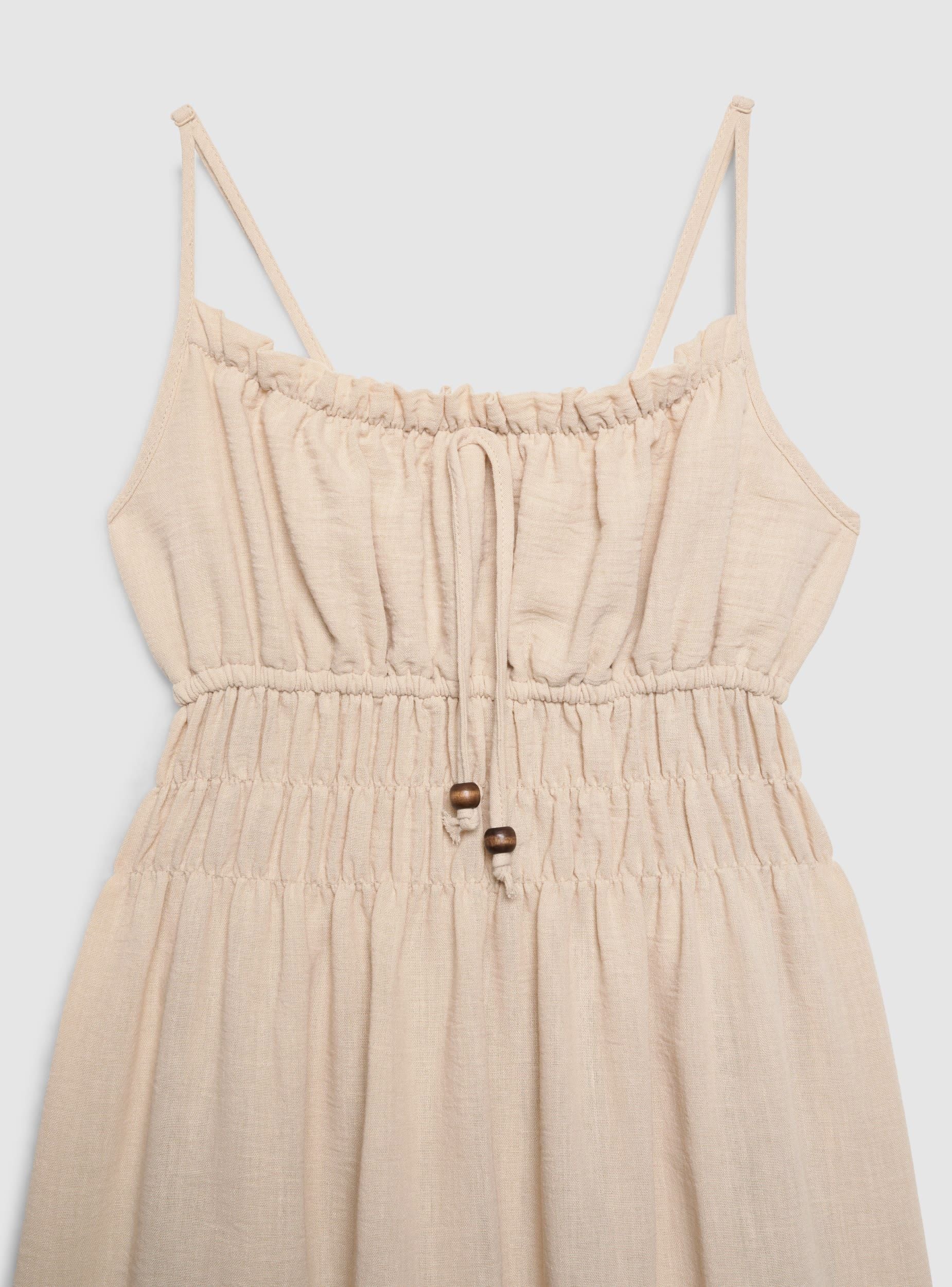 Vestito lungo con spalline sottili e balze - Image 7