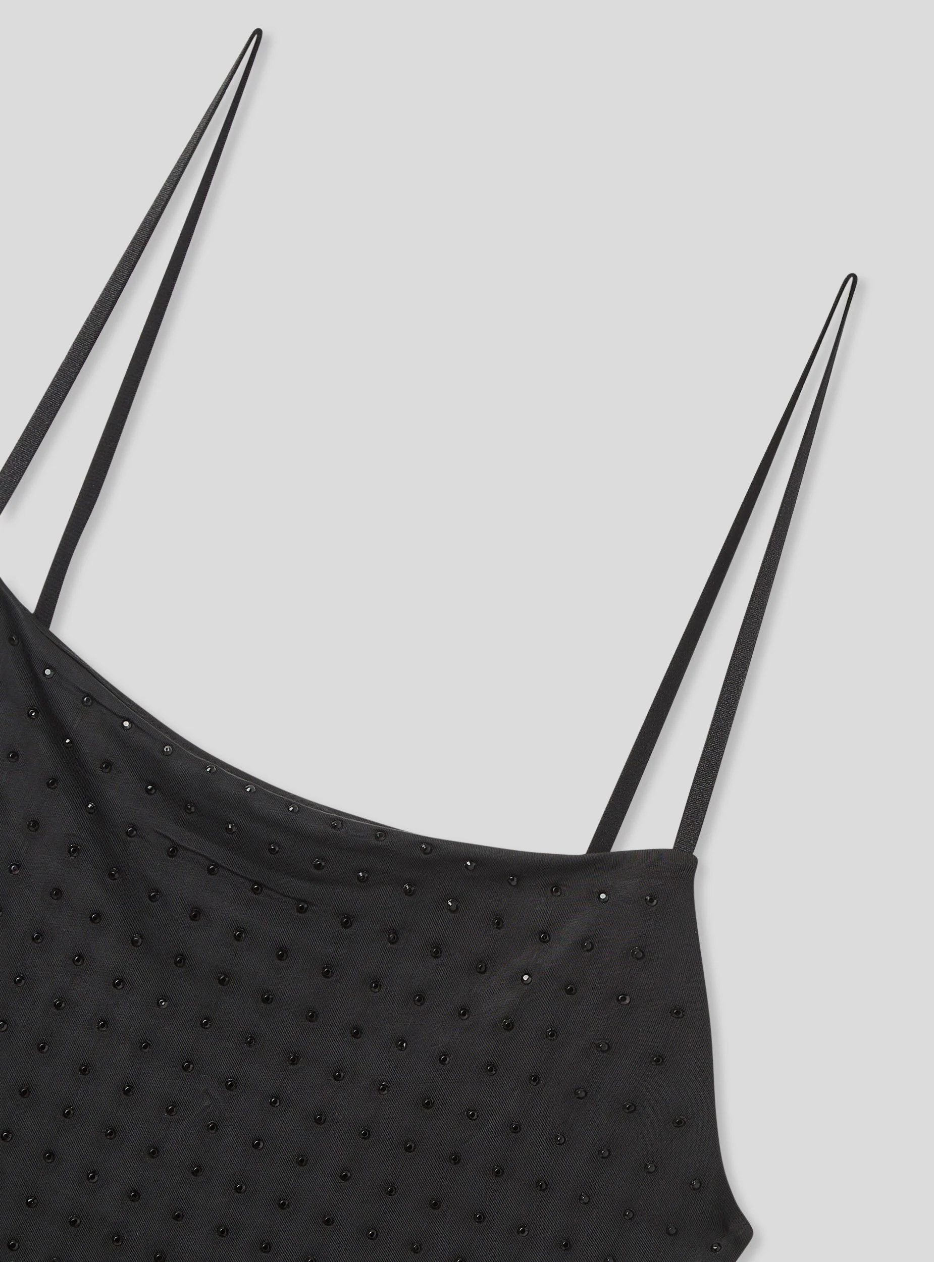 Vestito lungo con strass e spacco - Image 4