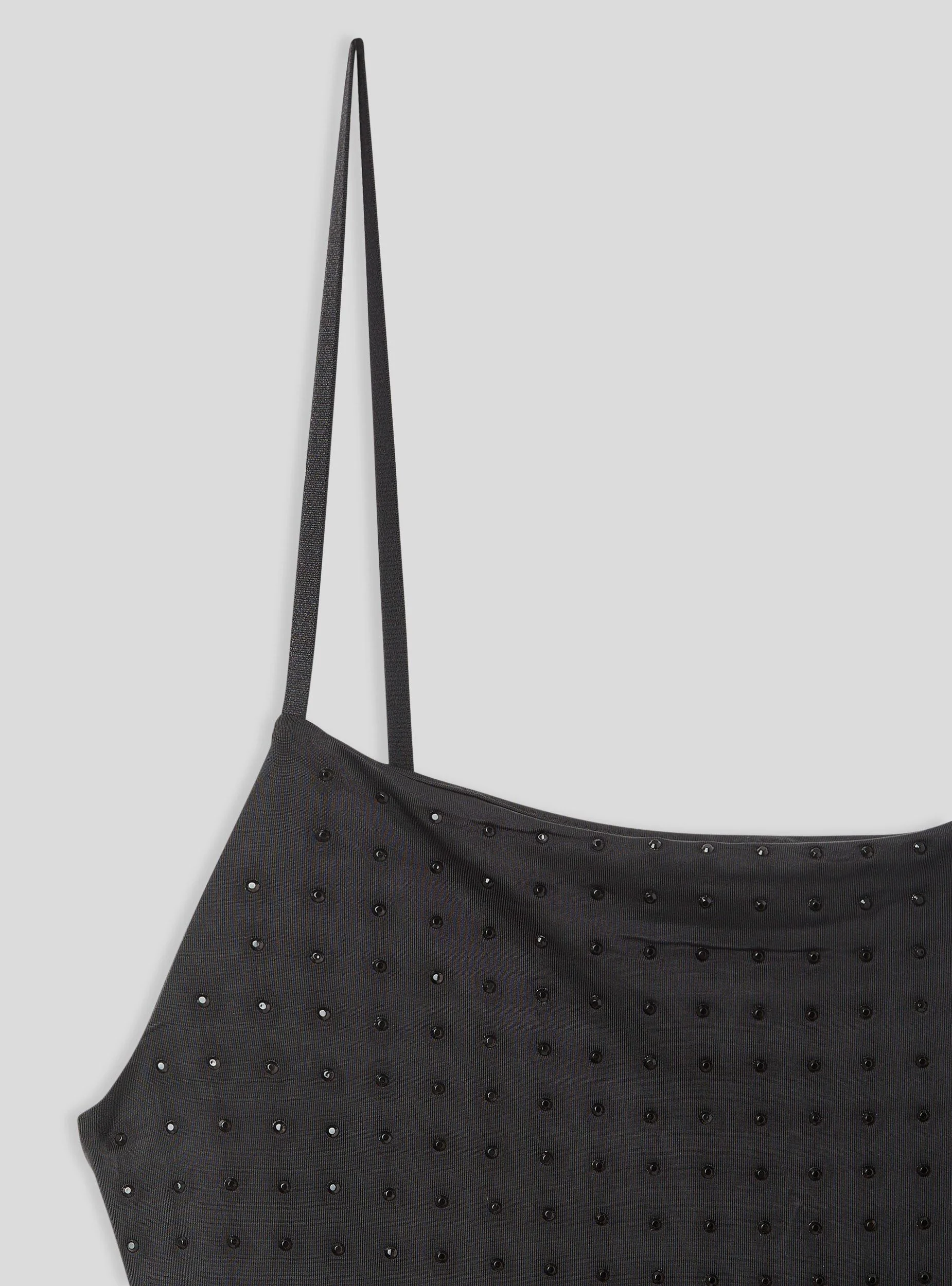 Vestito lungo con strass e spacco - Image 6