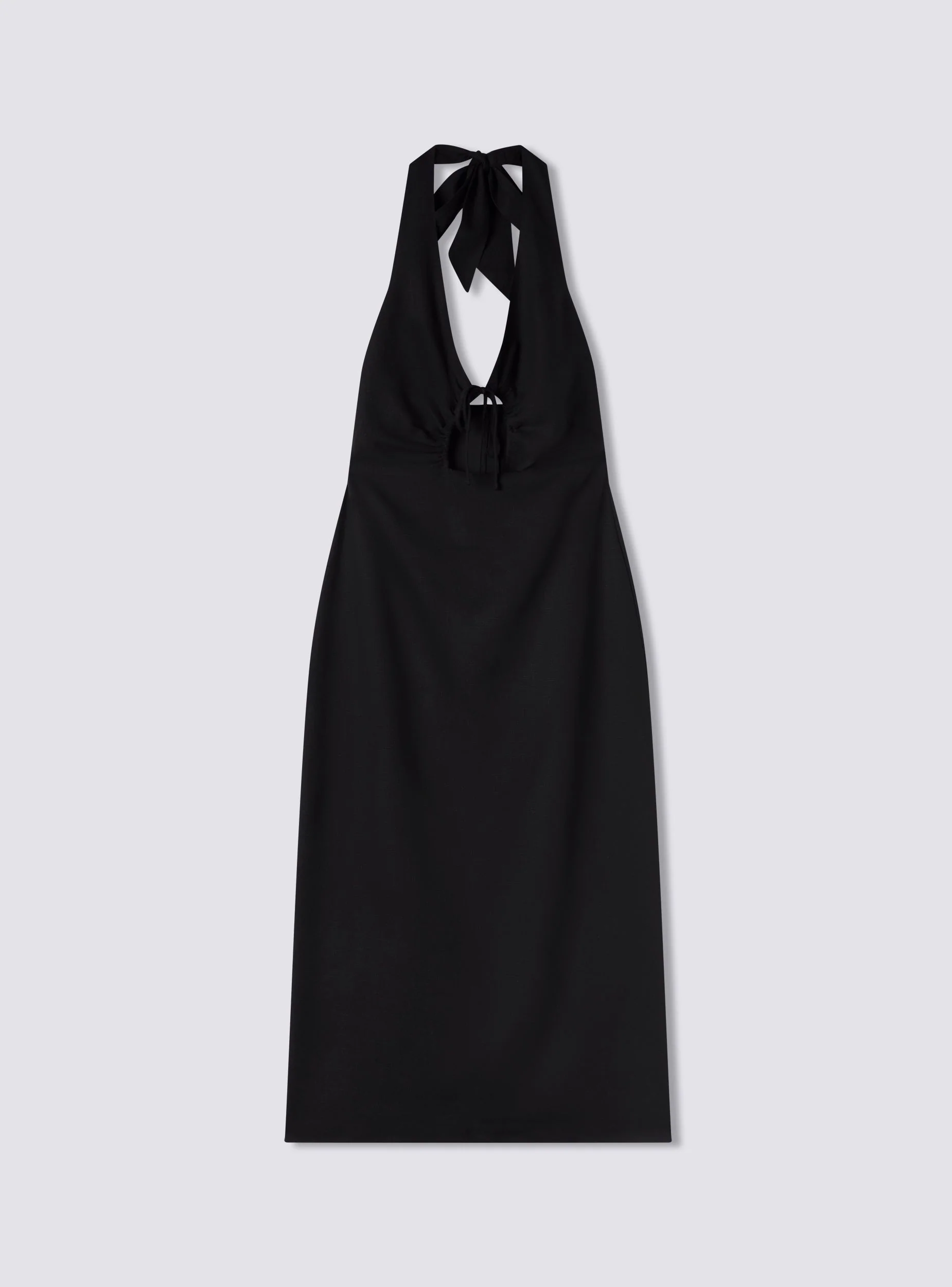 Vestito lungo effetto lino con oblò - Image 6