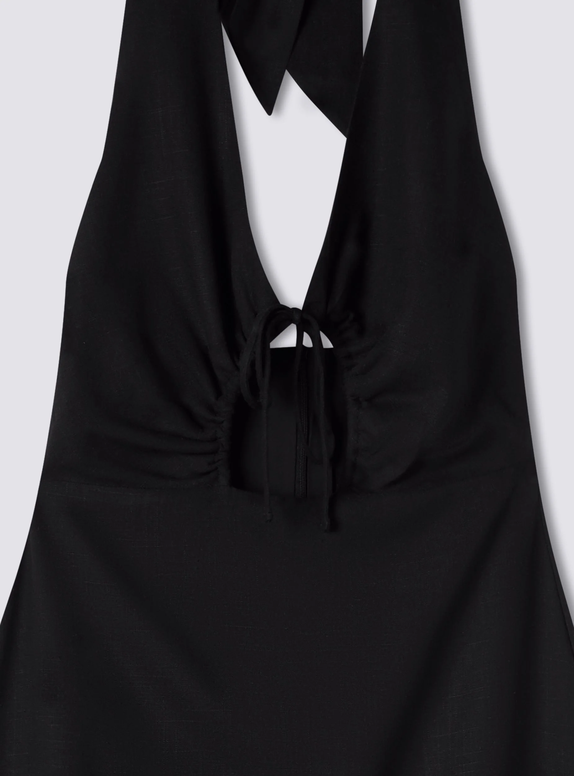 Vestito lungo effetto lino con oblò - Image 7