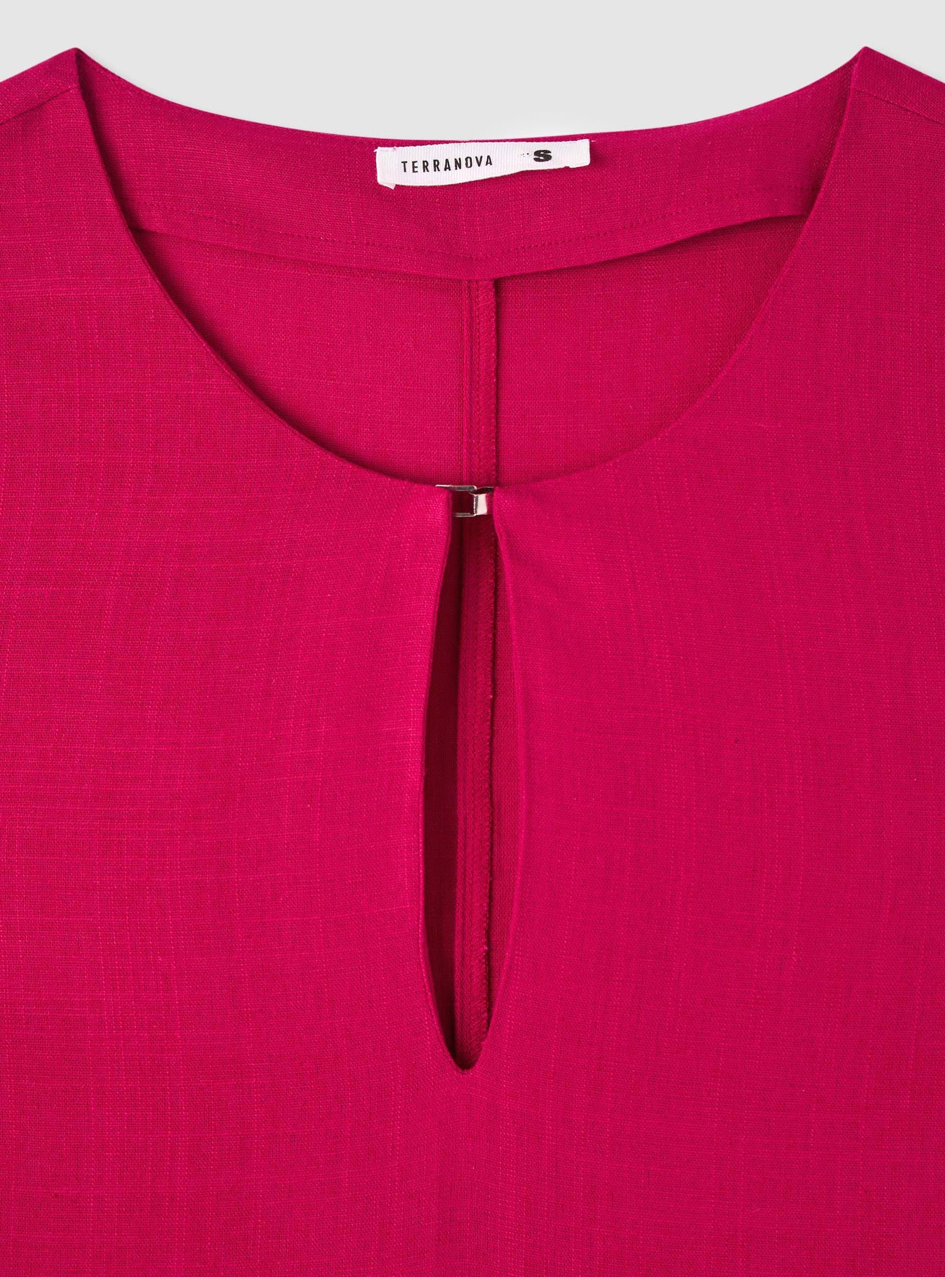 Vestito lungo effetto lino scollo a goccia - Image 7