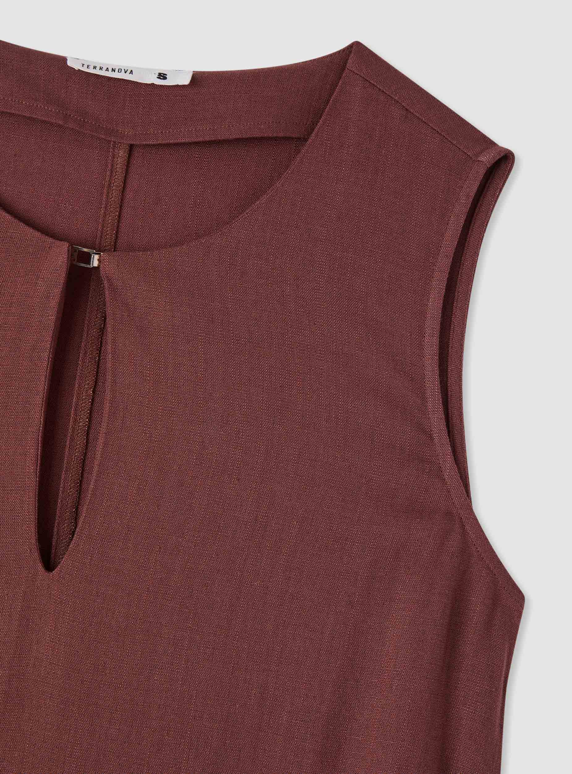 Vestito lungo effetto lino scollo a goccia - Image 7