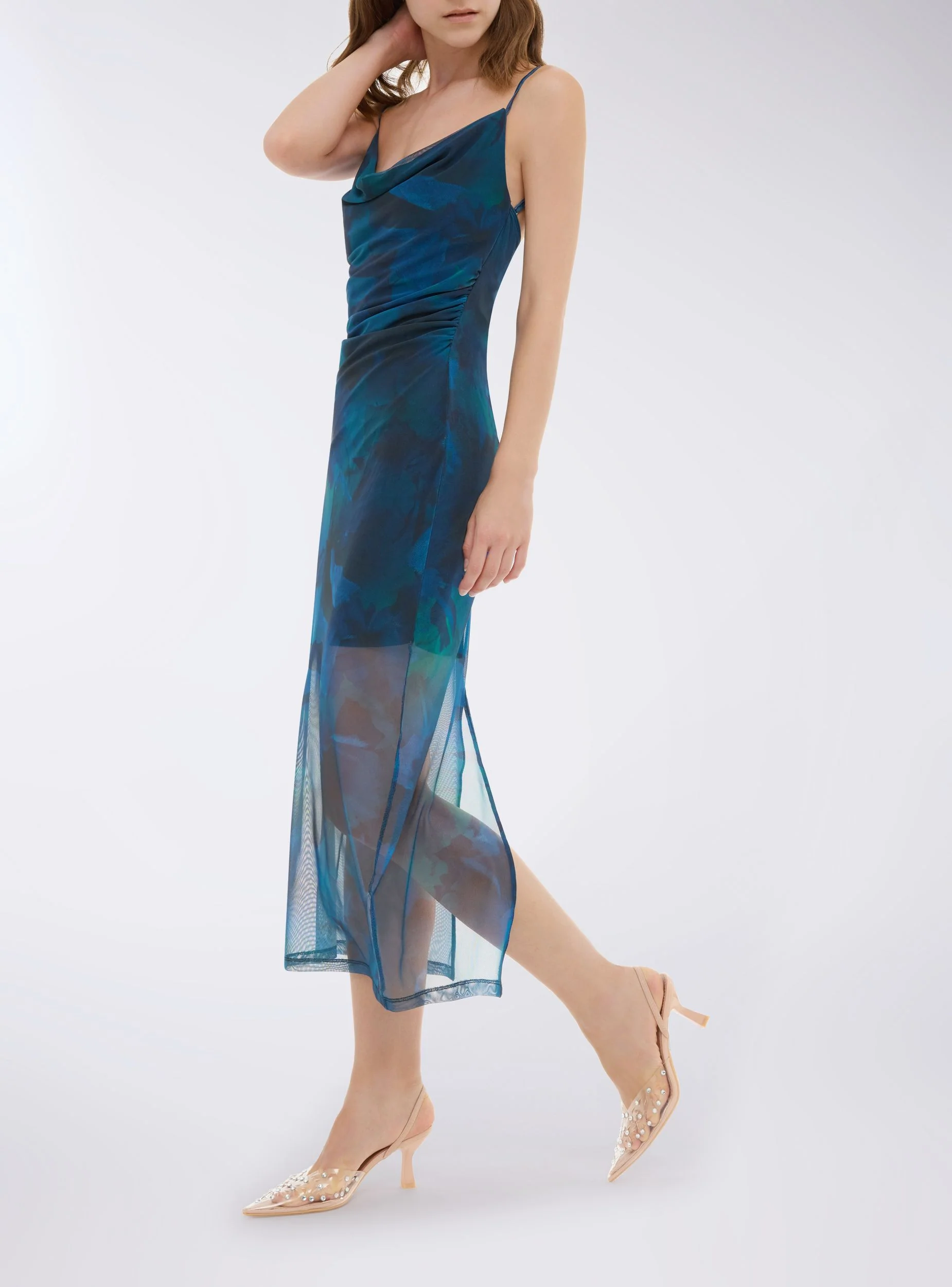 Vestito lungo fantasia sfumata - Image 2