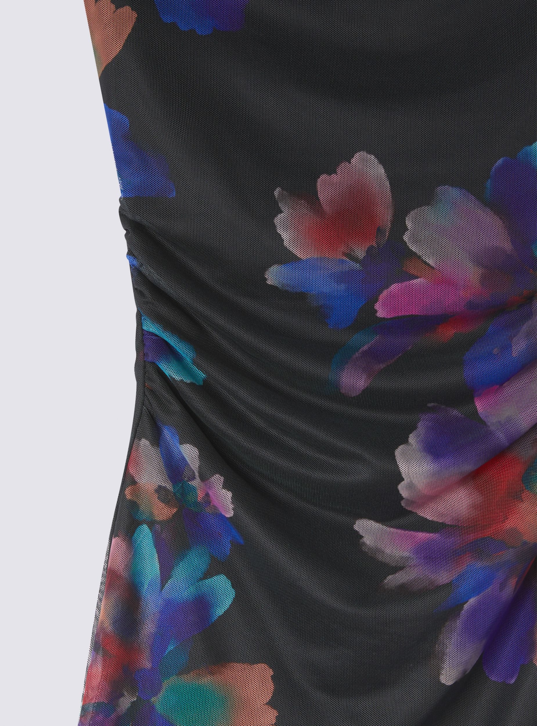 Vestito lungo gronda floreale in tulle - Image 5