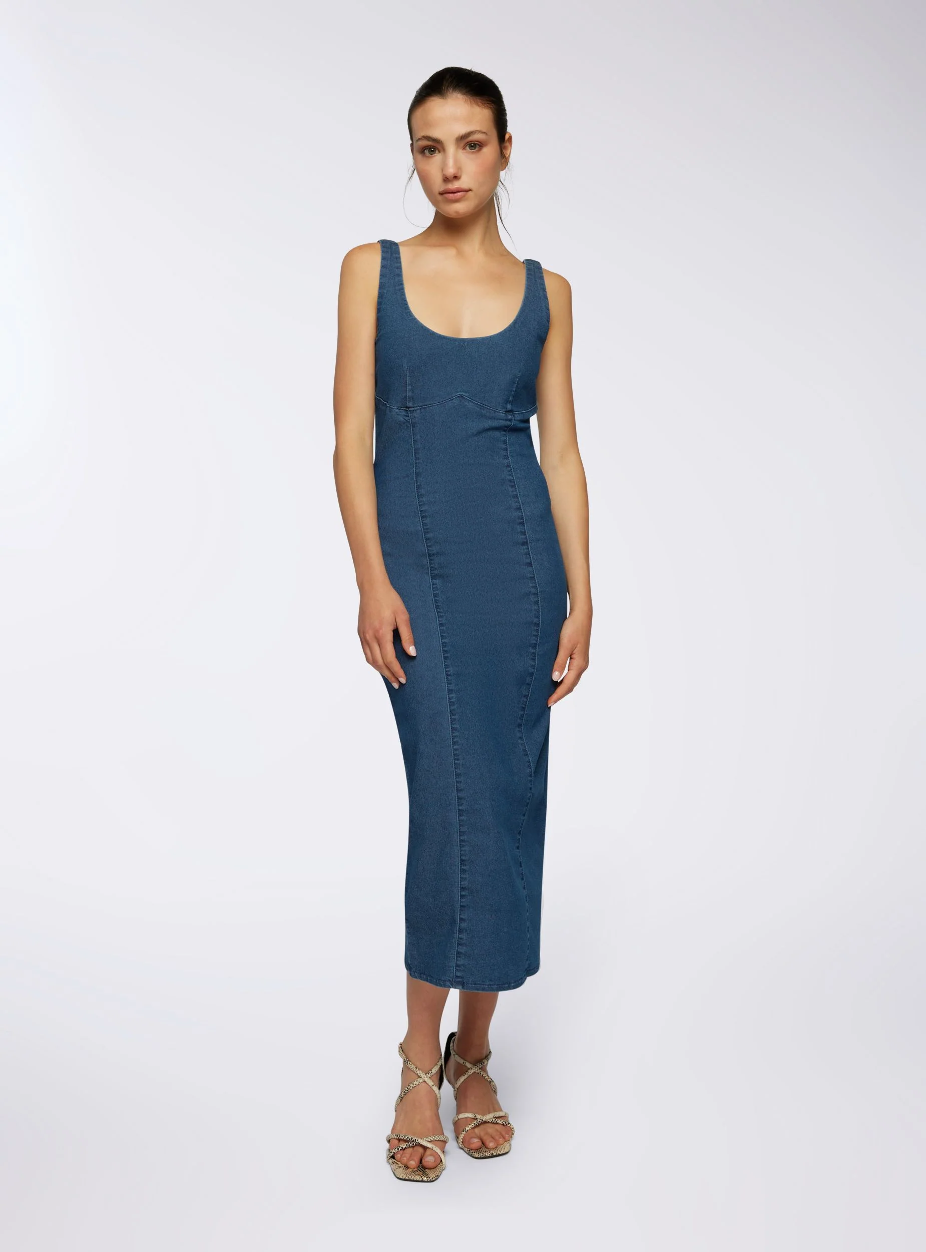 Vestito lungo in denim