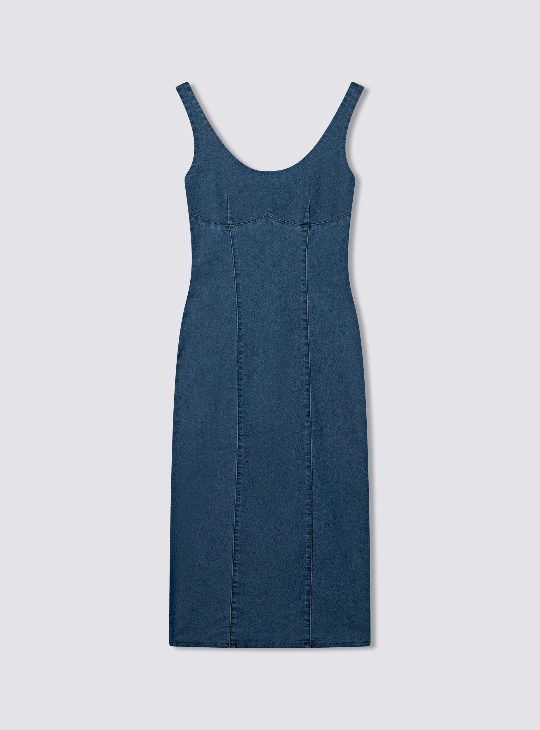 Vestito lungo in denim - Image 5