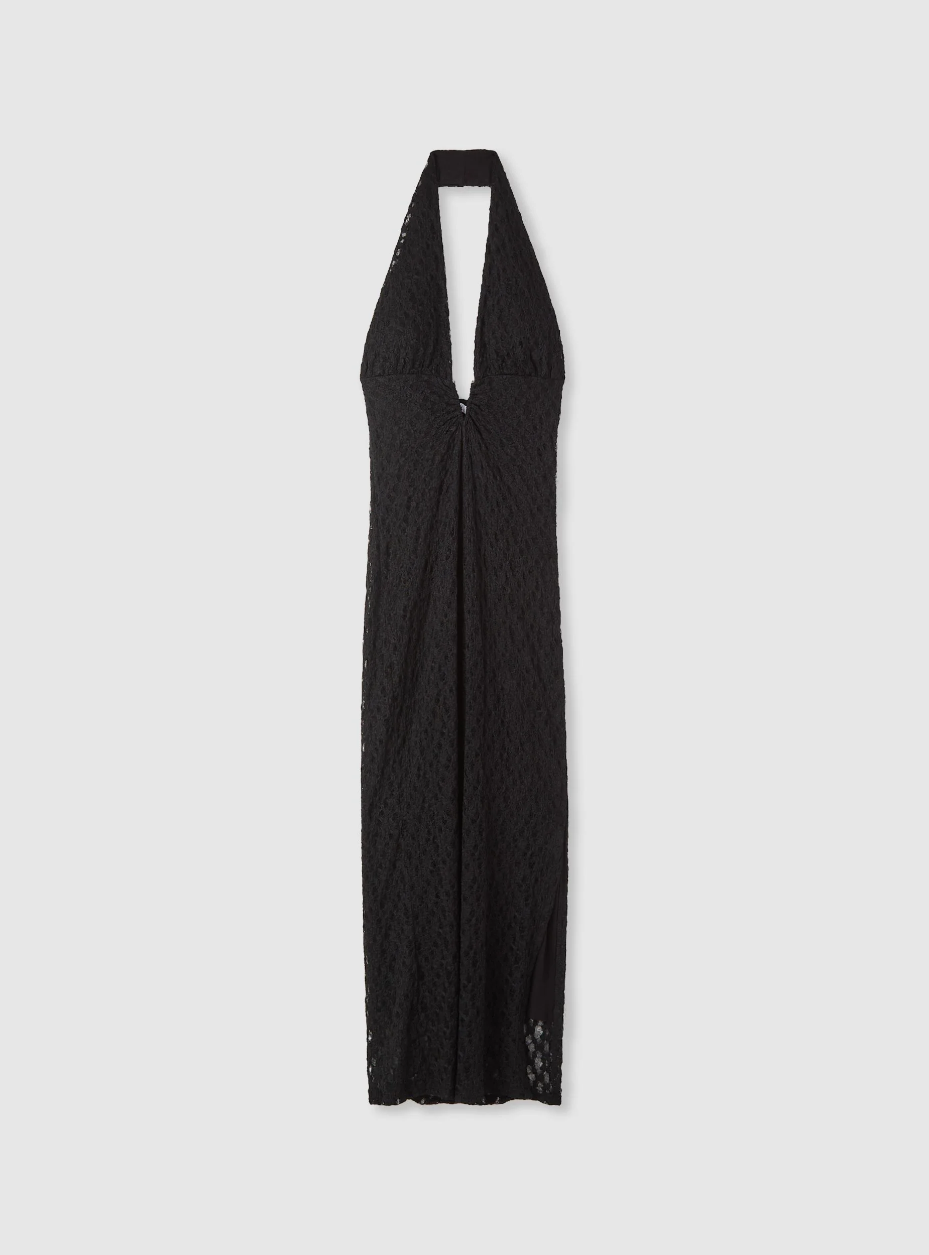 Vestito lungo in pizzo con scollo profondo e spacco - Image 6
