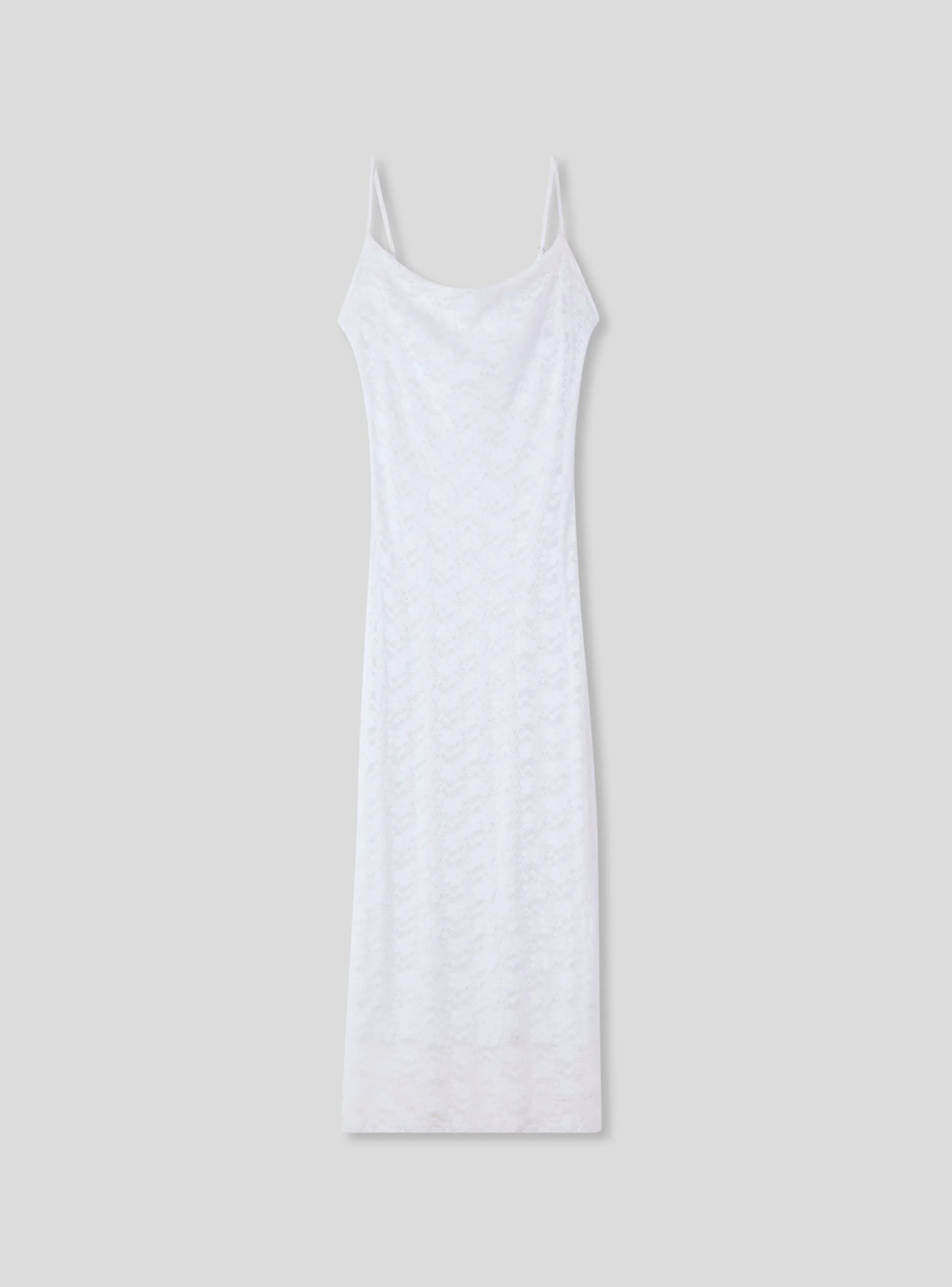 Vestito lungo in pizzo con spalline sottili - Image 2