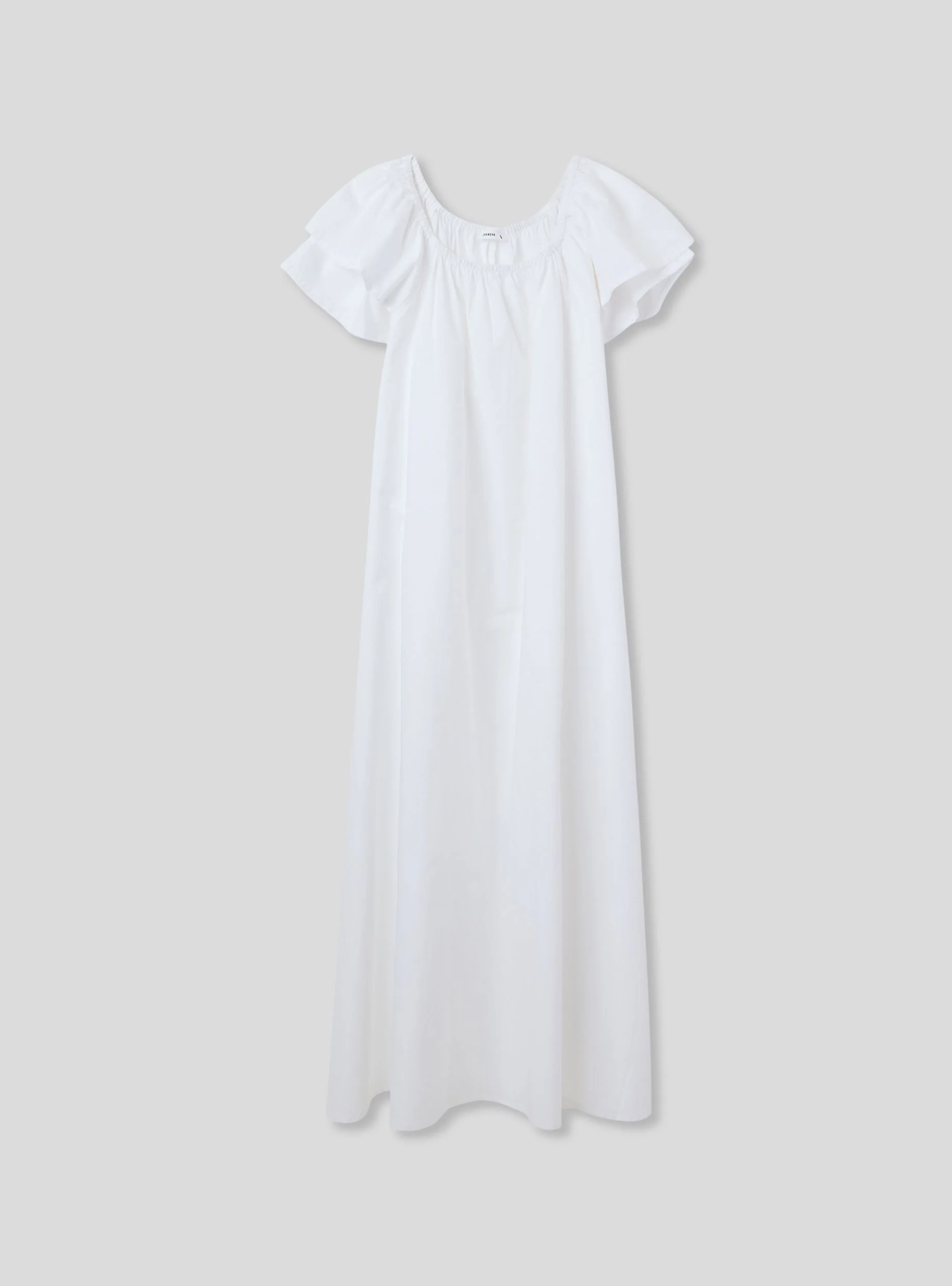 Vestito lungo in popeline a maniche corte - Image 6