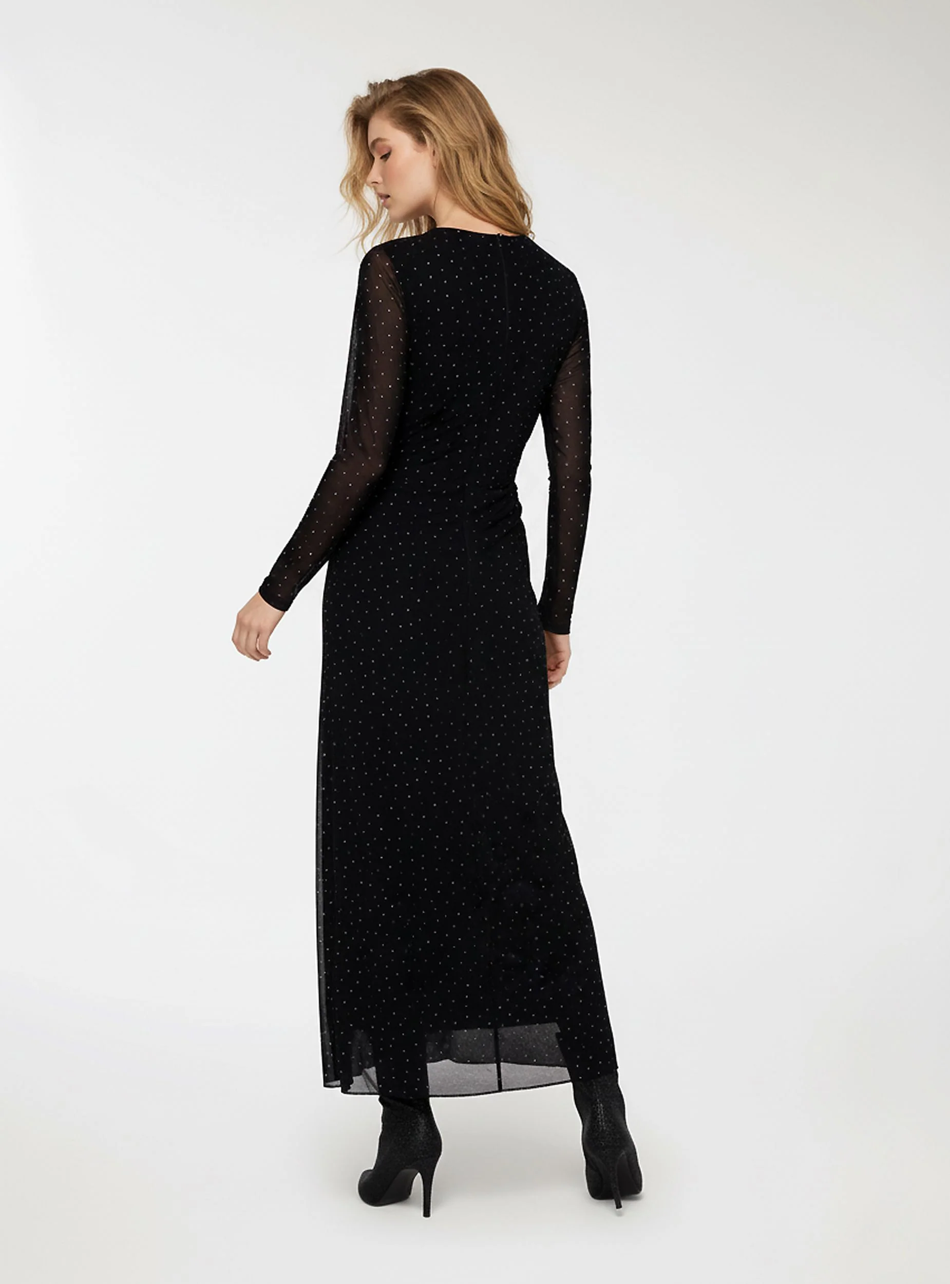 Vestito lungo in tulle con strass - Image 2