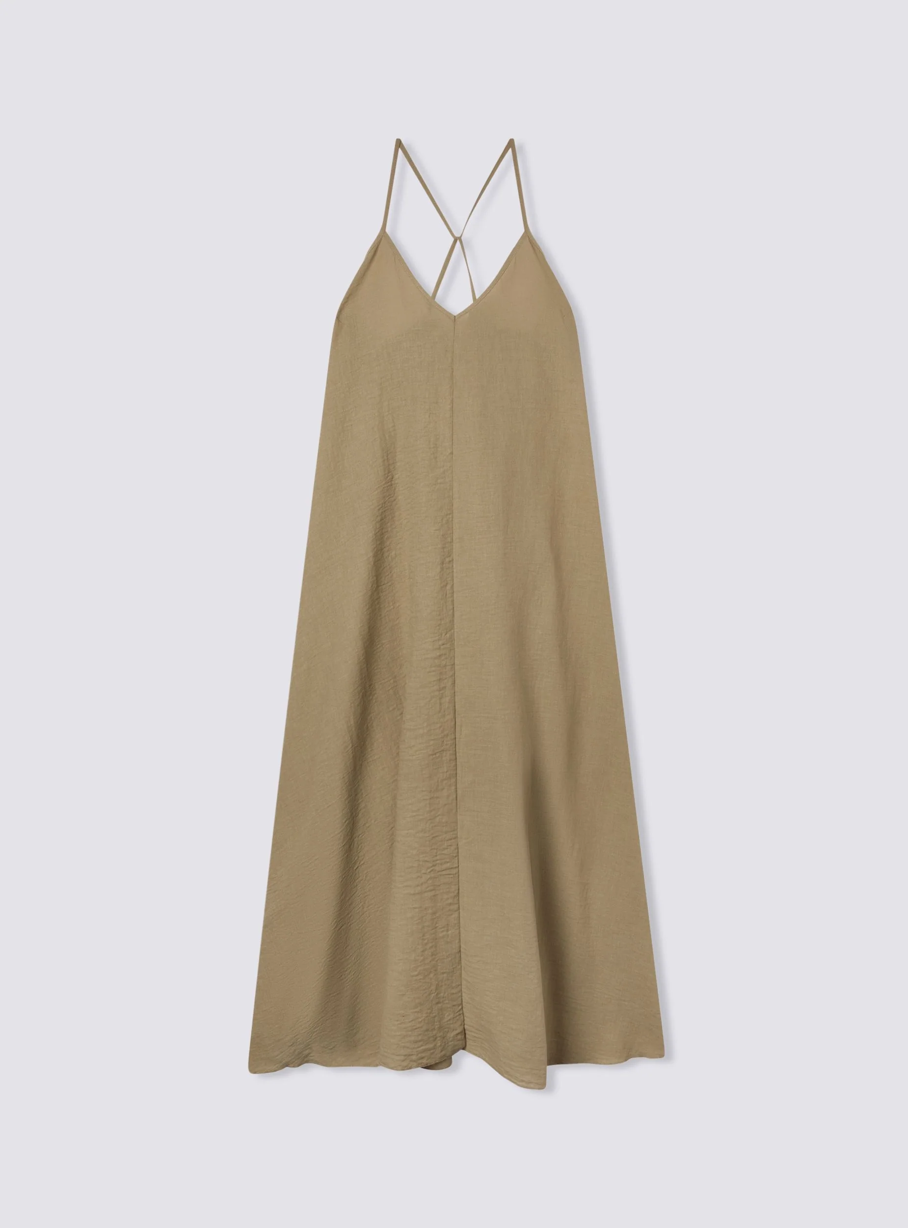 Vestito lungo scollo a v e spalline incrociate sul retro - Image 5