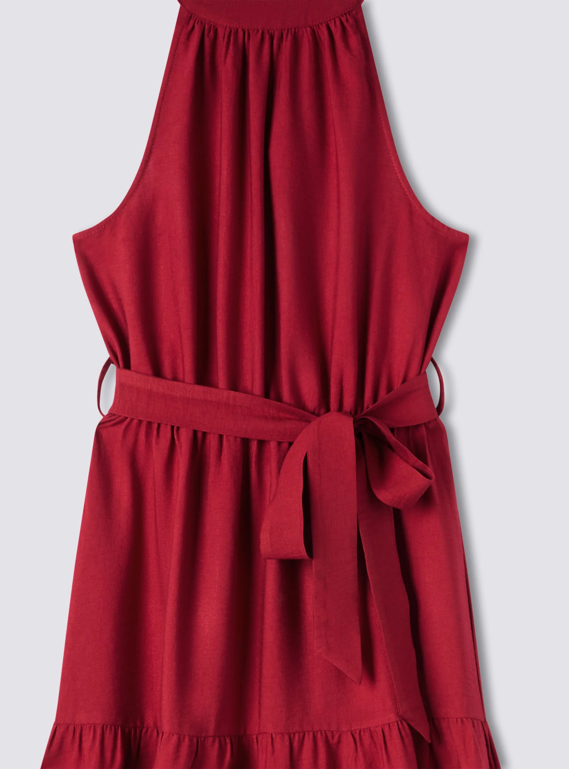 Vestito lungo scollo americano con balze - Image 6